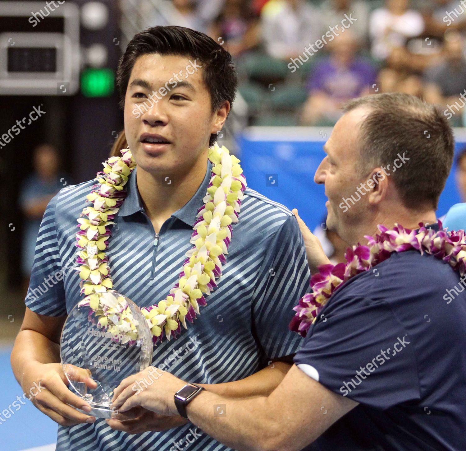 Brandon Nakashima Receives His Runner Trophy Editorial Stock Photo