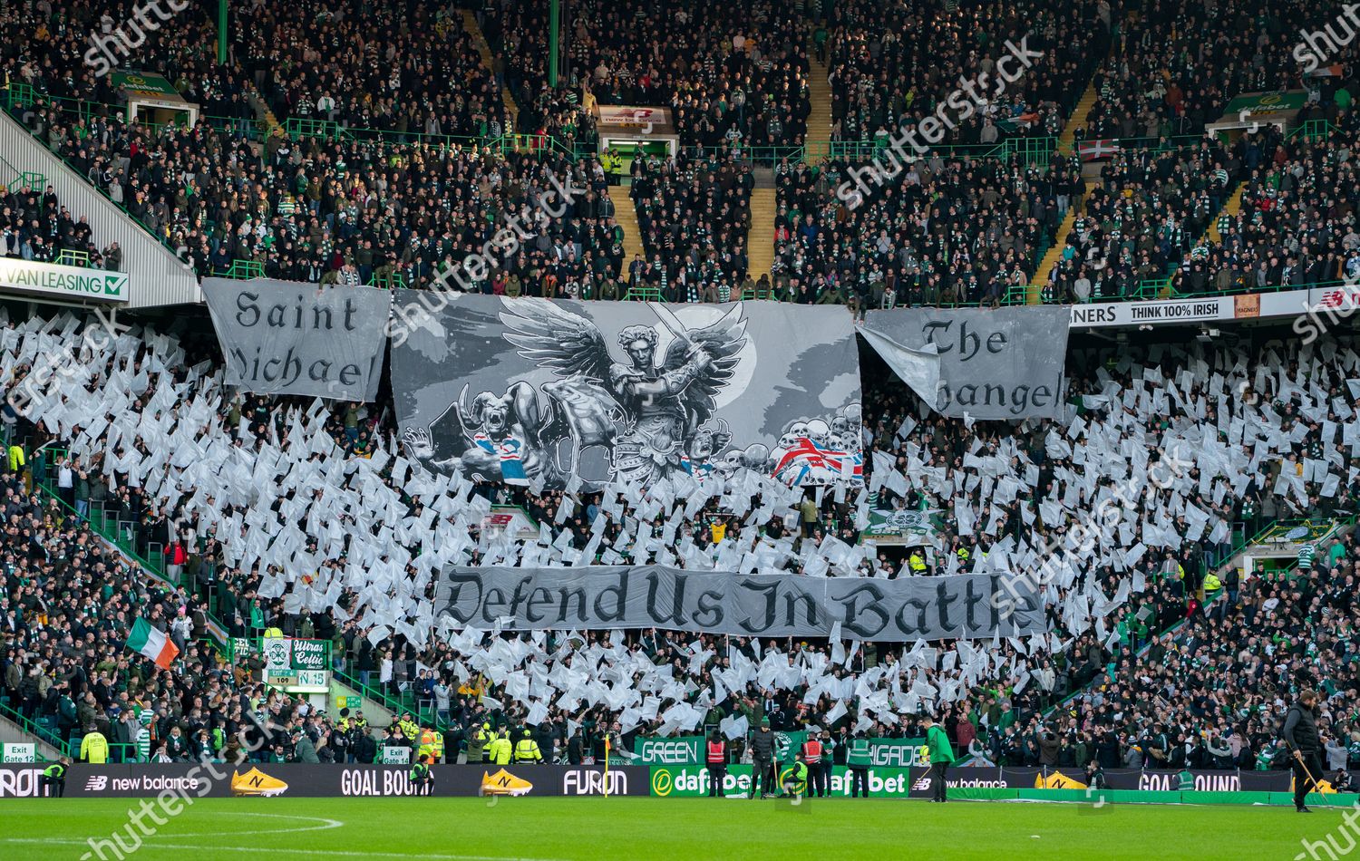 Celtic Fans Green Brigade Display Banners Editorial Stock Photo - Stock ...