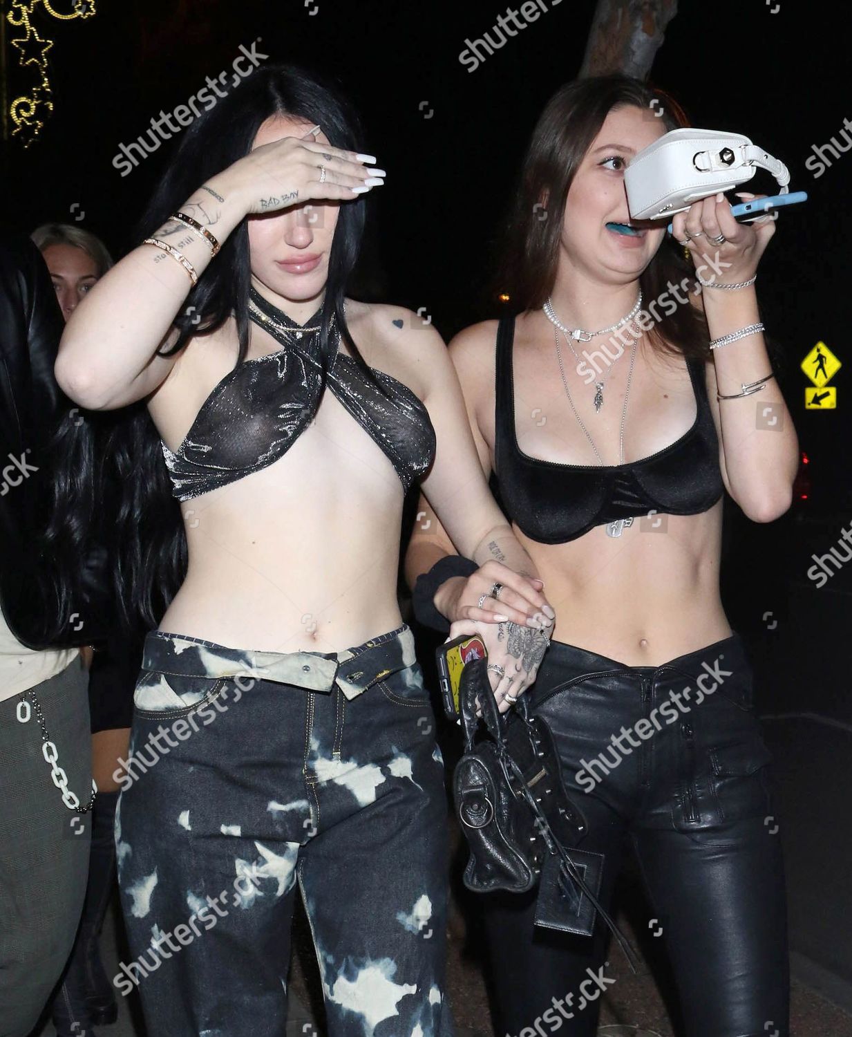 Noah Cyrus outside Delilah nightclub Los Angeles 新 闻 传 媒 库 存 照 片 - 库 存 图 片 ...