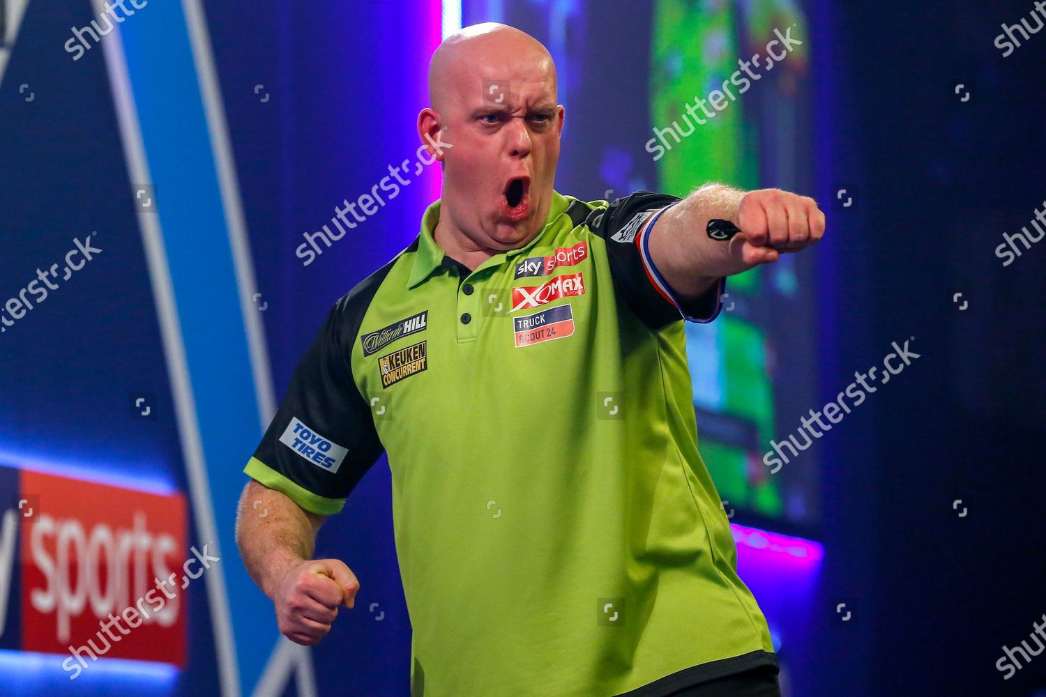 Michael Van Gerwen Netherlands Reacts During Editorial Stock Photo ...