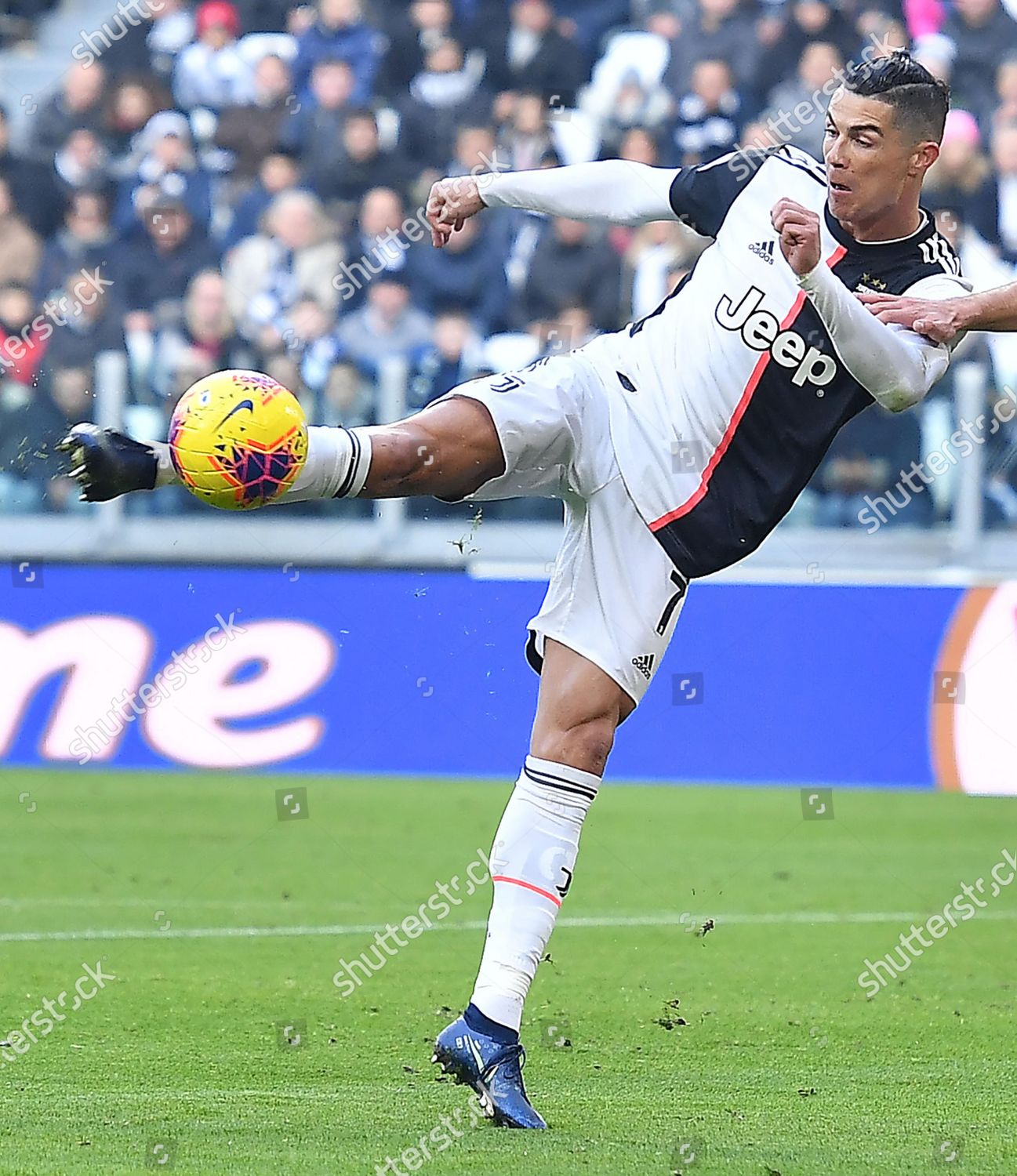 Juventus Cristiano Ronaldo Action During Italian Serie