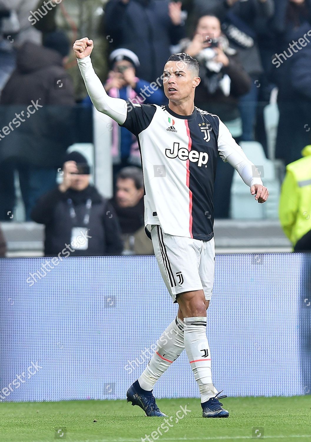 Juventus Cristiano Ronaldo Jubilates After Scoring 10