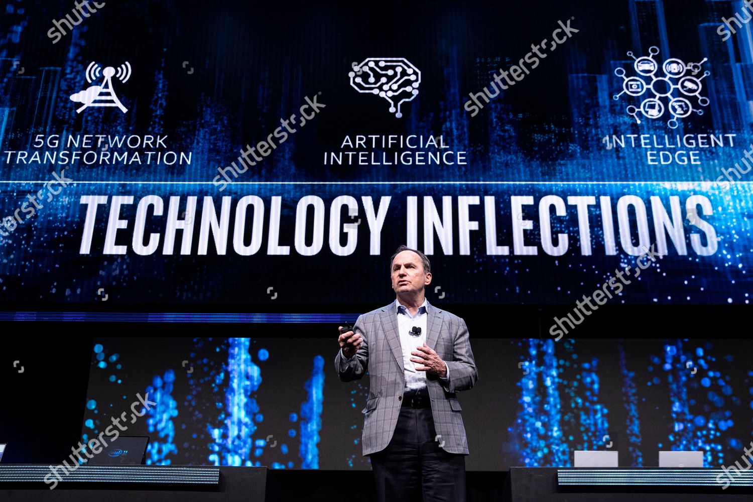 Intel Ceo Robert Swan Delivers Speech Editorial Stock Photo Stock
