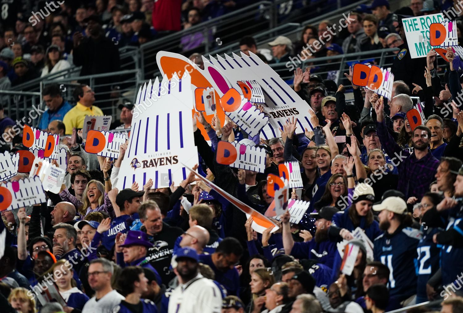 Baltimore Ravens Fans Editorial Stock Photo Stock Image