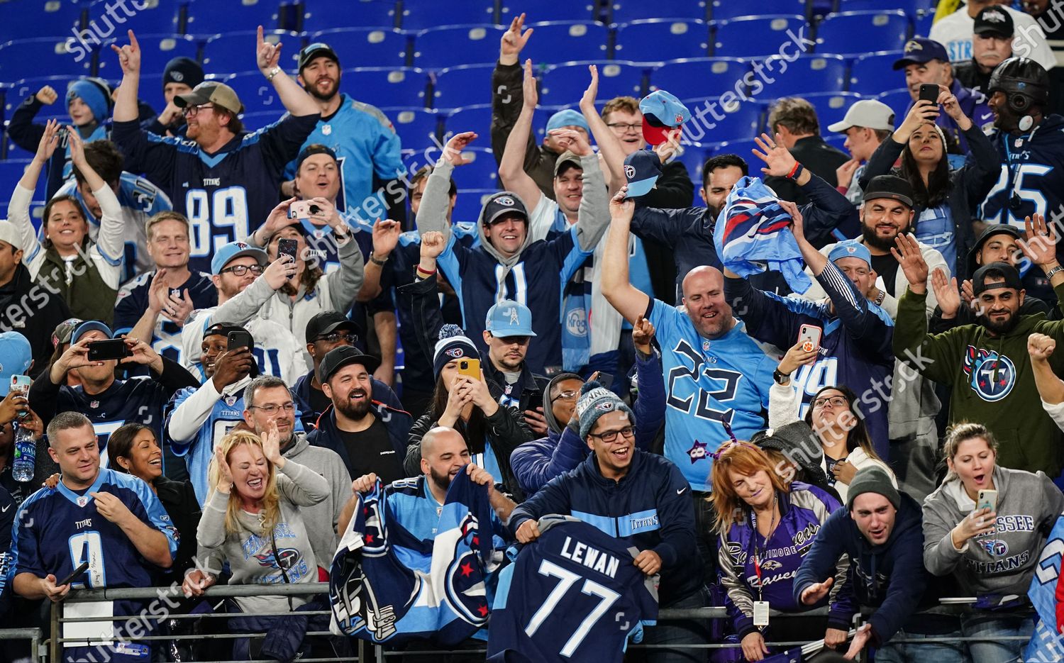 Tennessee Titans Fans Celebrating After Game Editorial Stock Photo