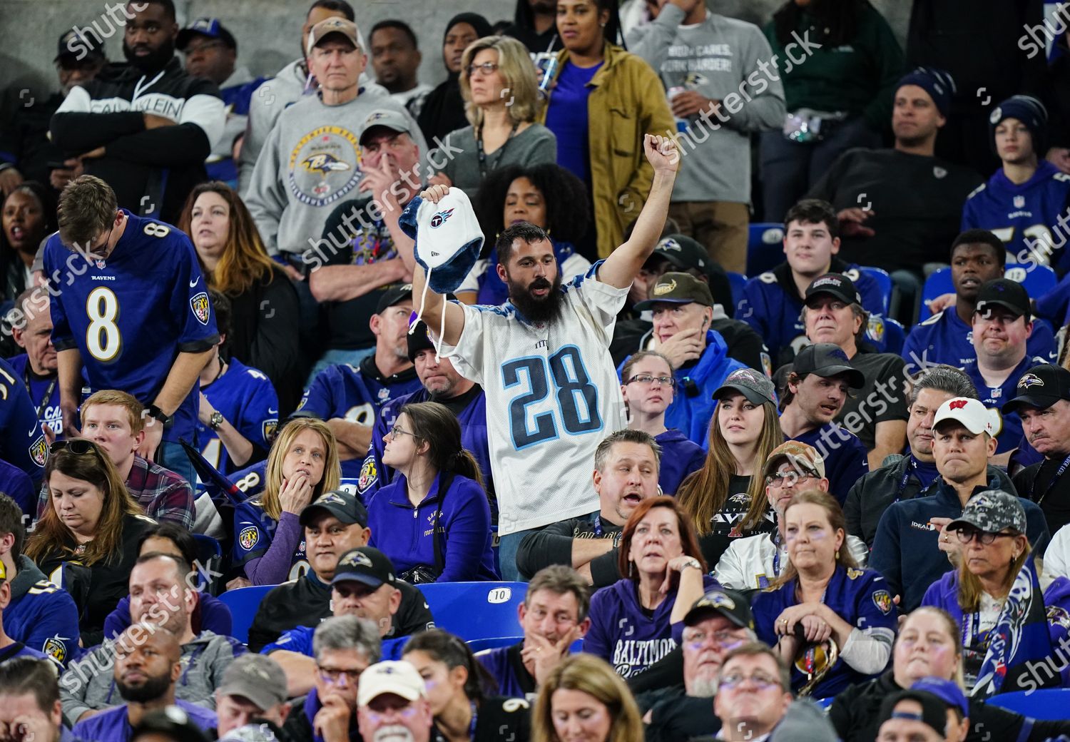 Baltimore Ravens Football Stadium Fans Editorial Stock Image