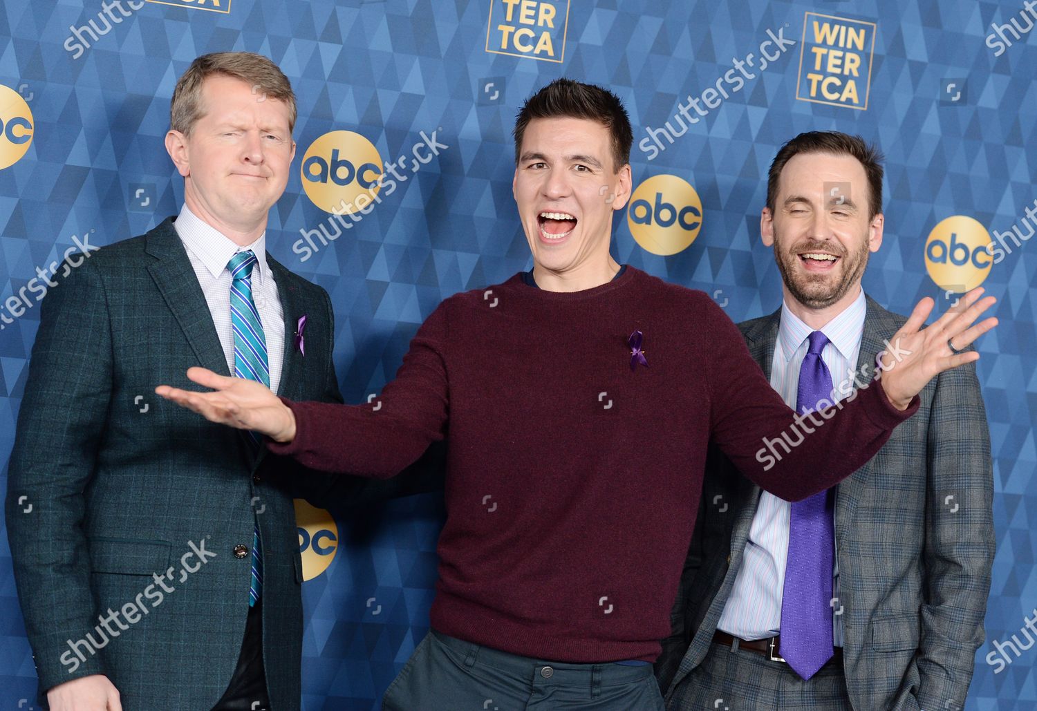 Ken Jennings James Holzhauer Brad Rutter Editorial Stock Photo Stock