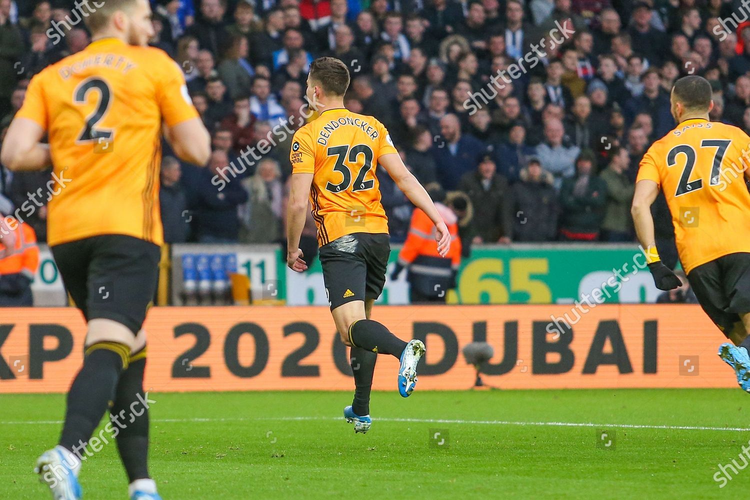 Leander Dendoncker Wolverhampton Wanderers Scores Celebrates Editorial