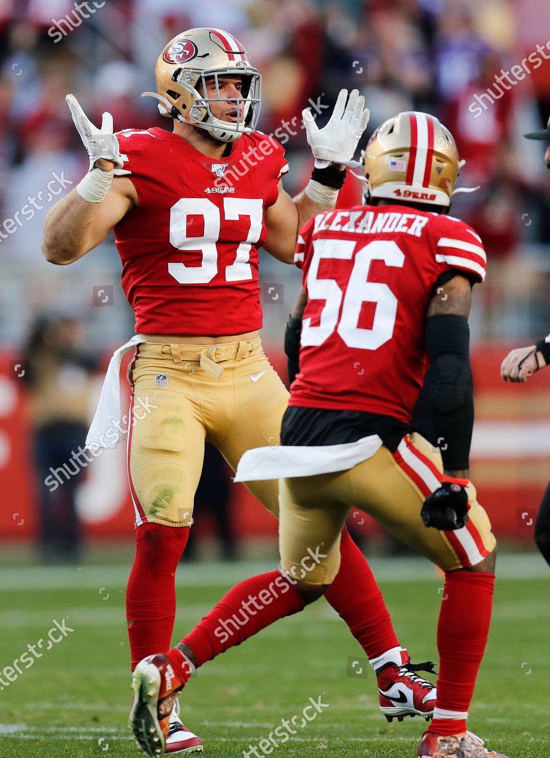 Nick Bosa 97 San Francisco 49ers the football tour vintage poster