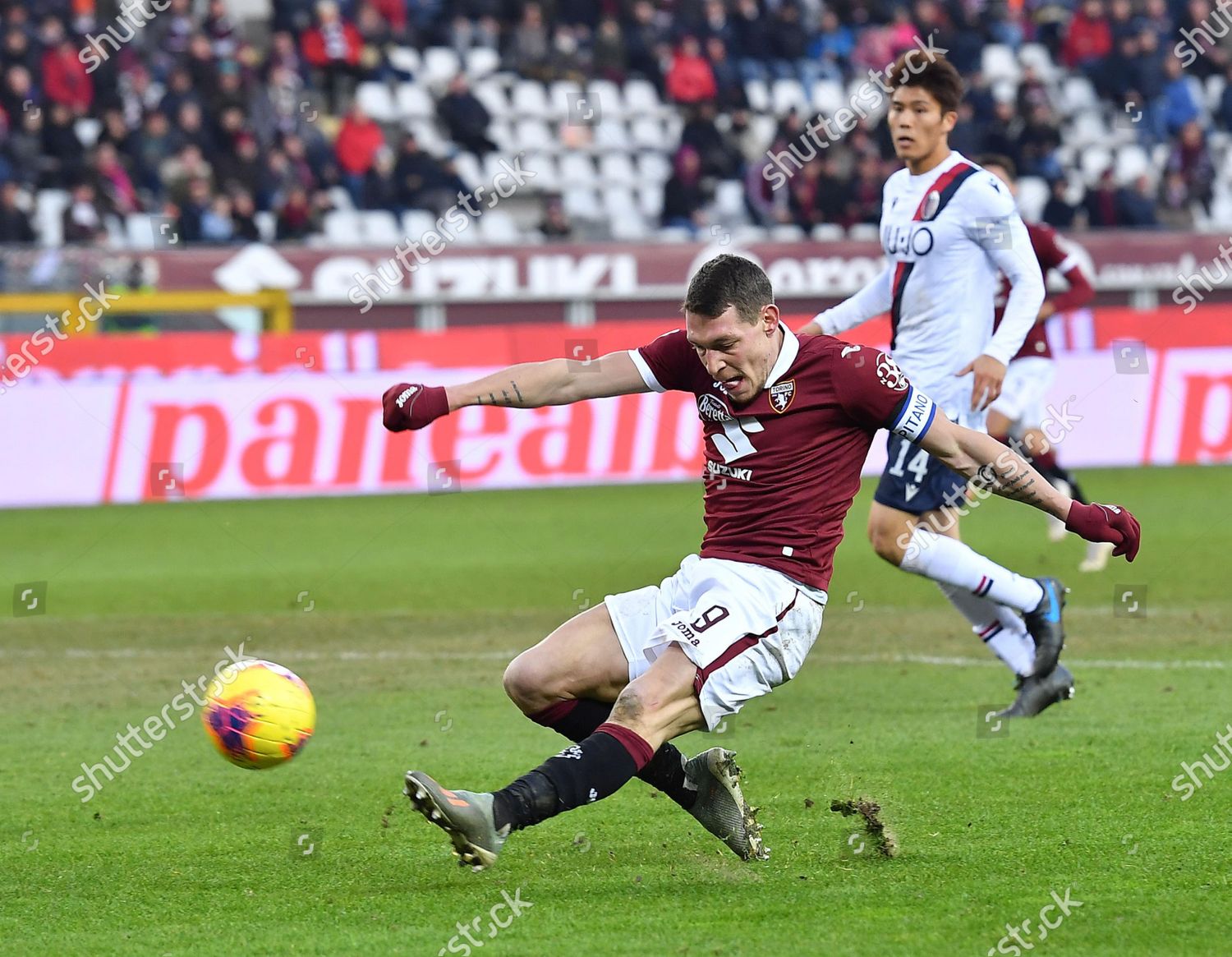 Torinos Andrea Belotti Action During Italian Editorial Stock Photo ...