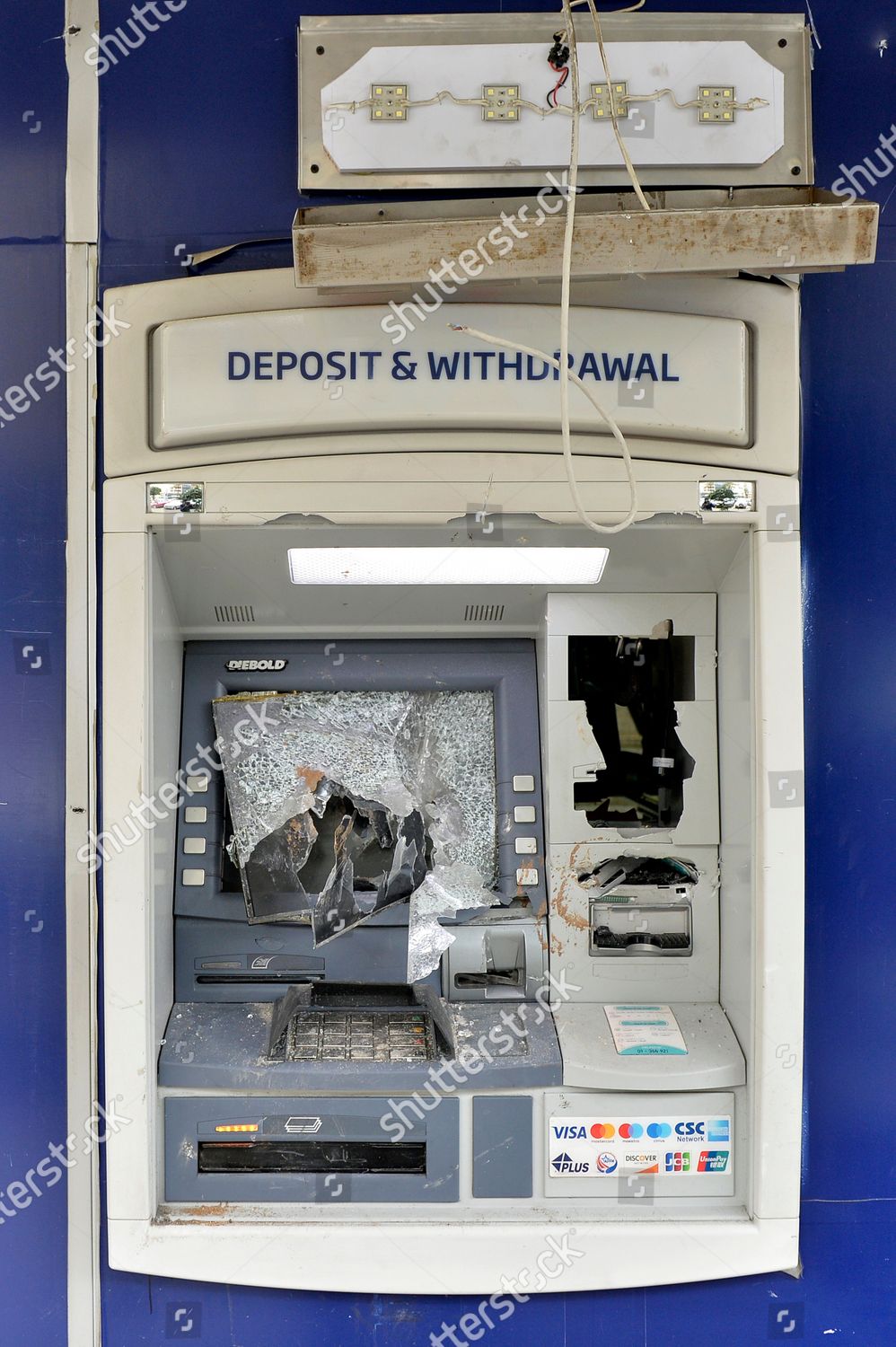 Damaged Atm Machine Bank Bbac Branch Editorial Stock Photo Stock Image Shutterstock