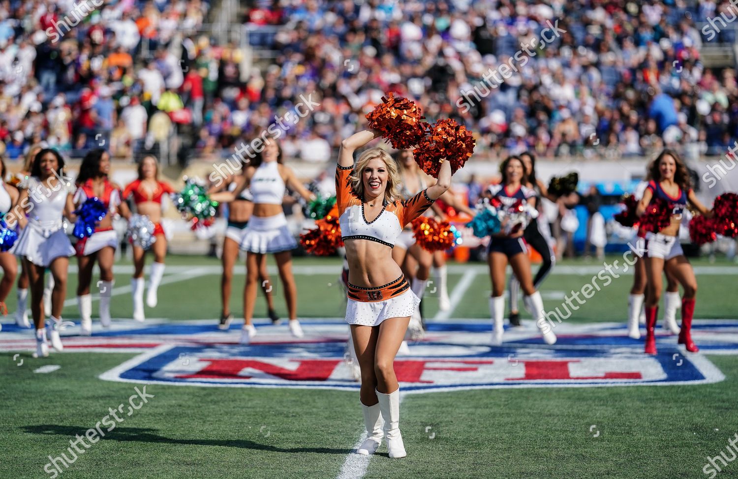 Denver Broncos Cheerleader During Afc Pro Editorial Stock Photo