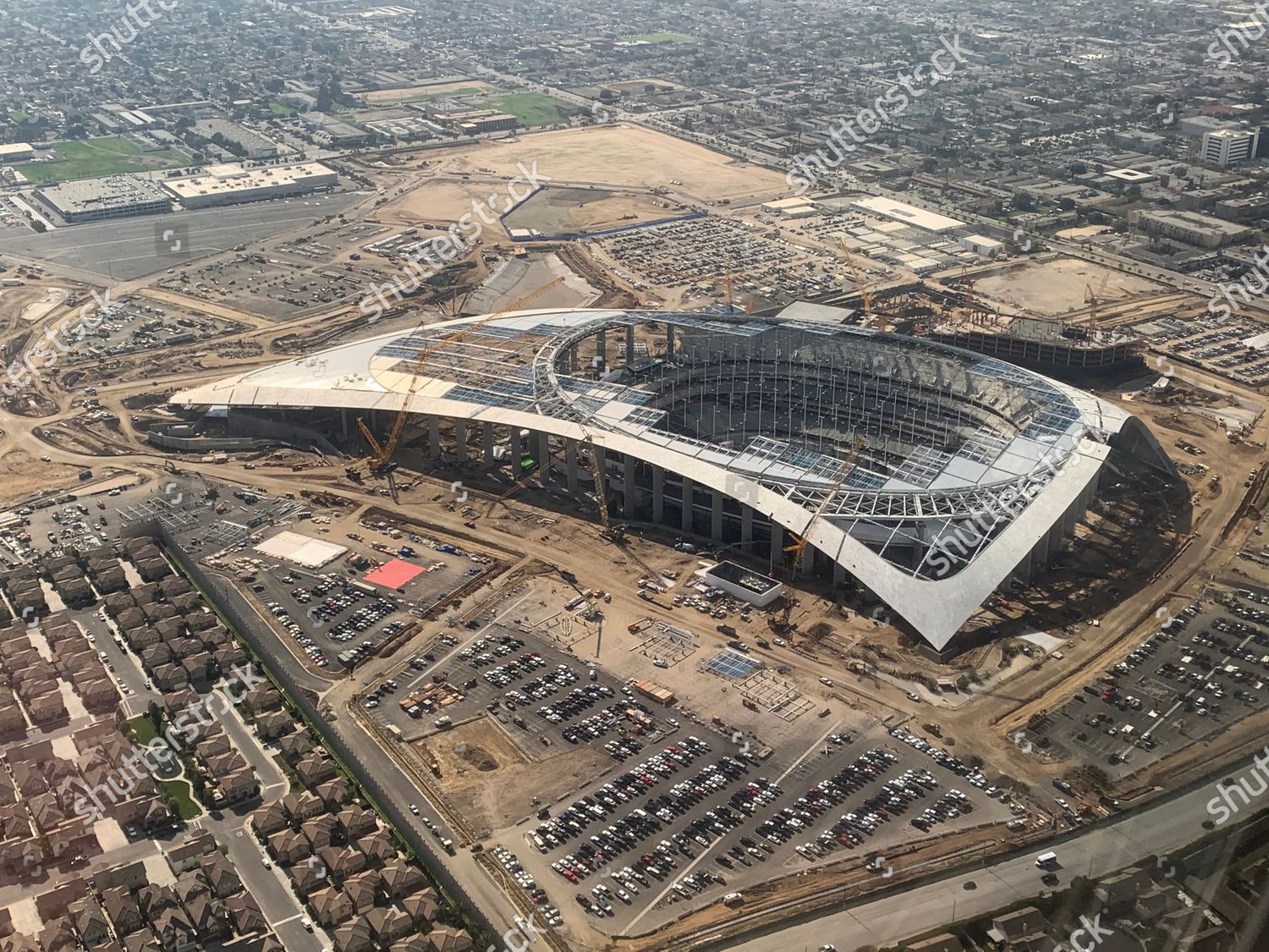 Photos: June Aerial Views of SoFi Stadium Construction