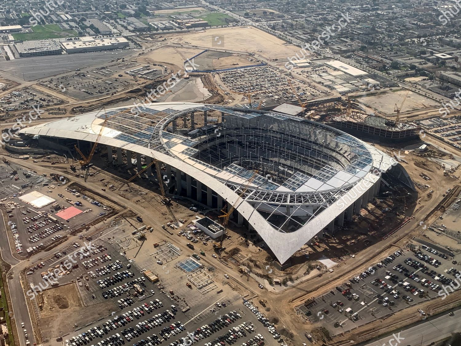 Photos: Aerial Views of SoFi Stadium Construction