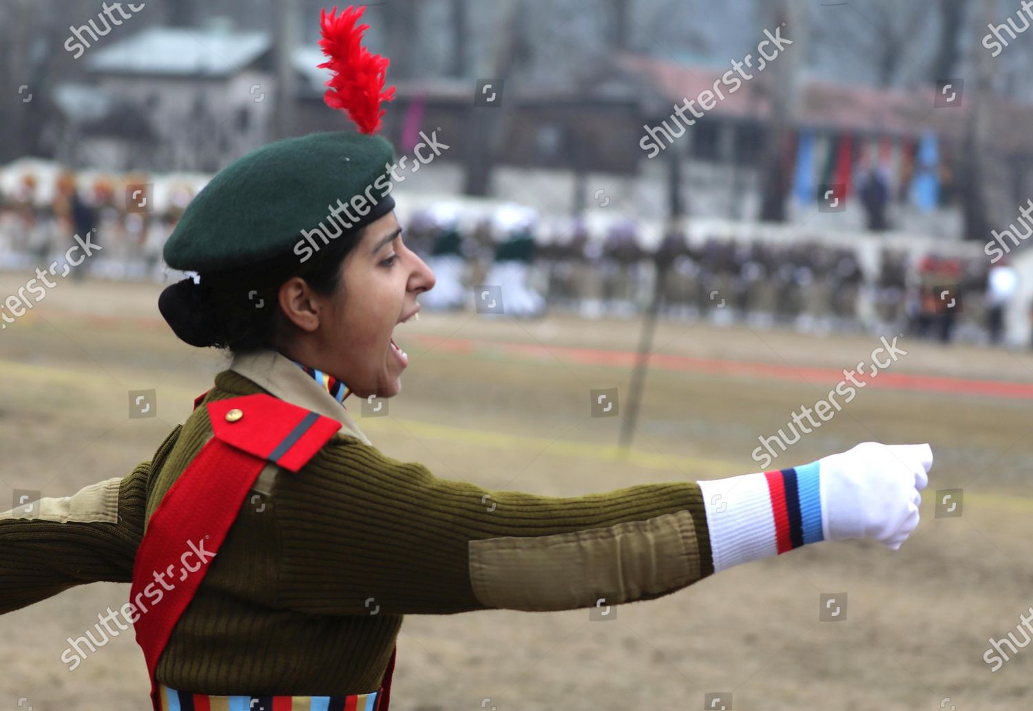 Side view of female Cadets hairstyle