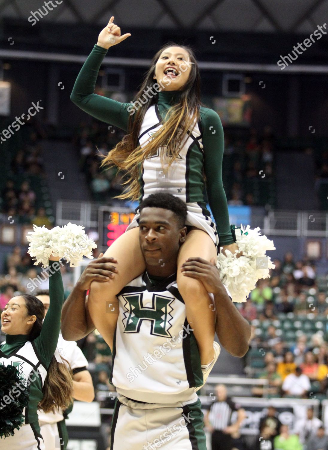 Hawaii Cheerleaders During Game Between Hawaii Editorial Stock Photo ...