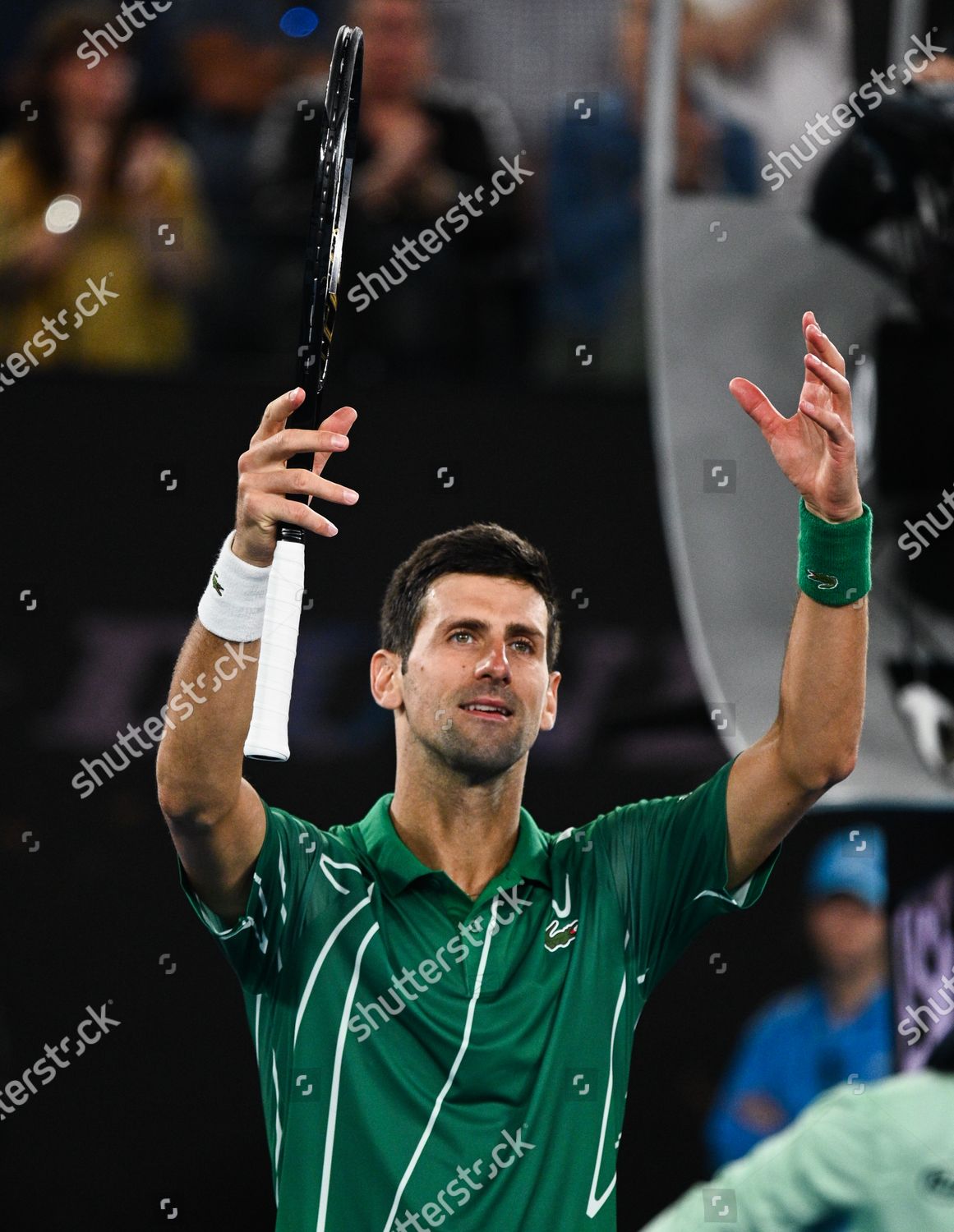 Novak Djokovic Celebrates Victory After His Editorial Stock Photo ...