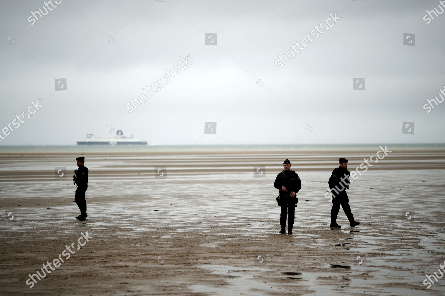 French Police Officers Patrol Oyeplage Former Editorial Stock Photo ...