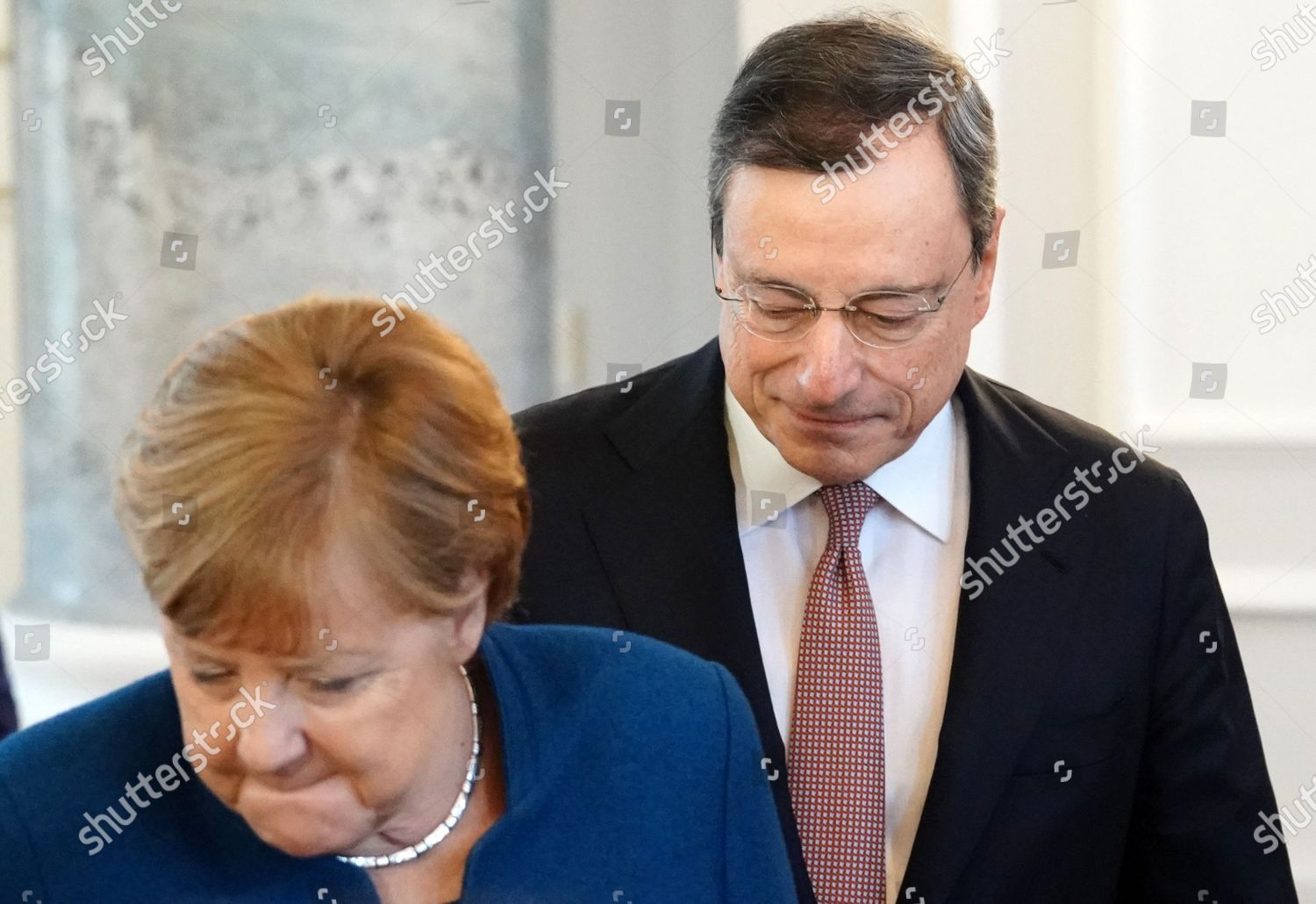 Mario Draghi Merkel / Franco German Rift Clouds Eu S ...