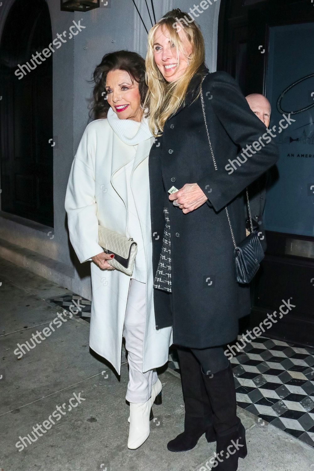 Joan Collins Alana Stewart Craigs Restaurant Editorial Stock Photo