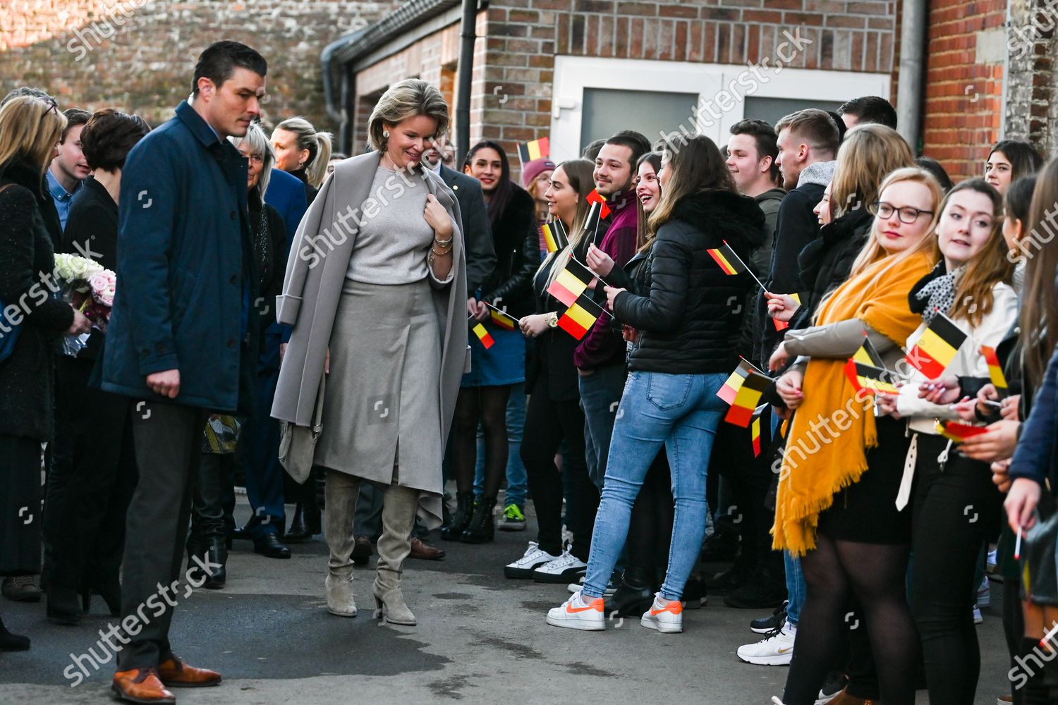 Queen Mathilde Pictured During Royal Visit Saintemarie Editorial Stock Photo Stock Image Shutterstock