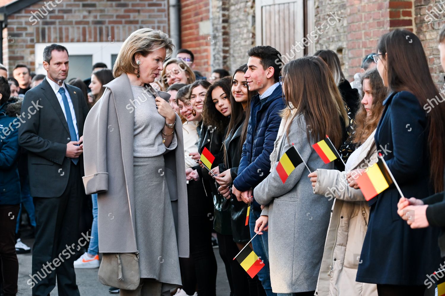 Queen Mathilde Pictured During Royal Visit Saintemarie Editorial Stock Photo Stock Image Shutterstock