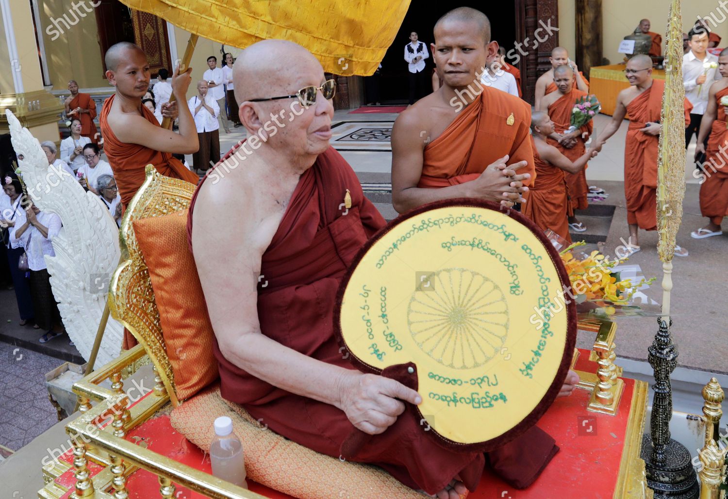 Venerable Non Nget C Cambodian Supreme Patriarch Editorial Stock