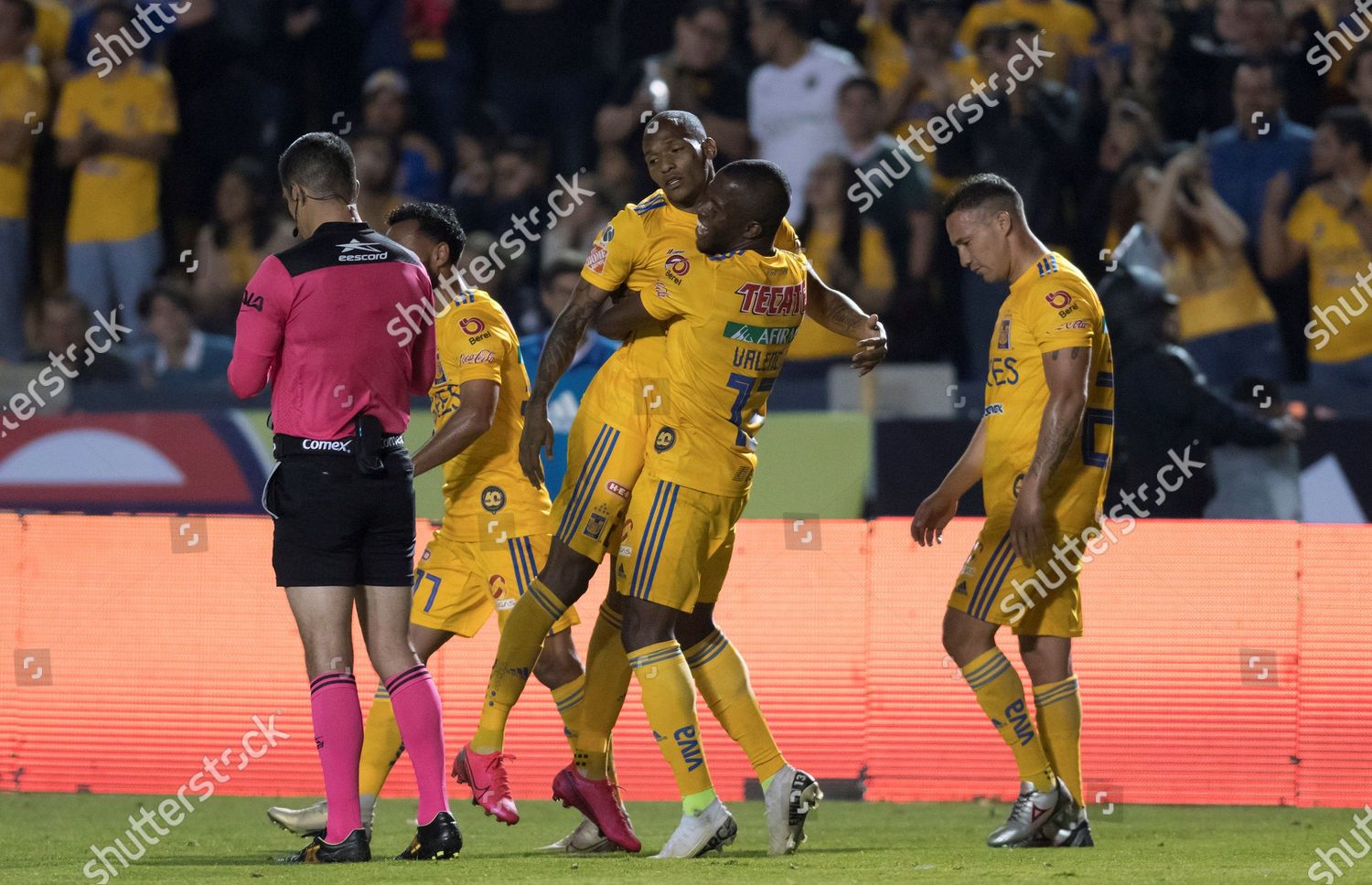 Tigres Uanl Players Celebrate Goal During Editorial Stock Photo Stock
