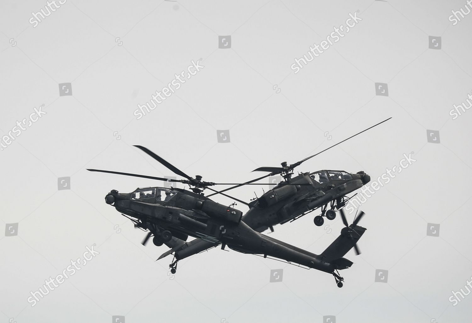 Two Rsaf Ah64 Apache Attack Helicopters Editorial Stock Photo - Stock ...