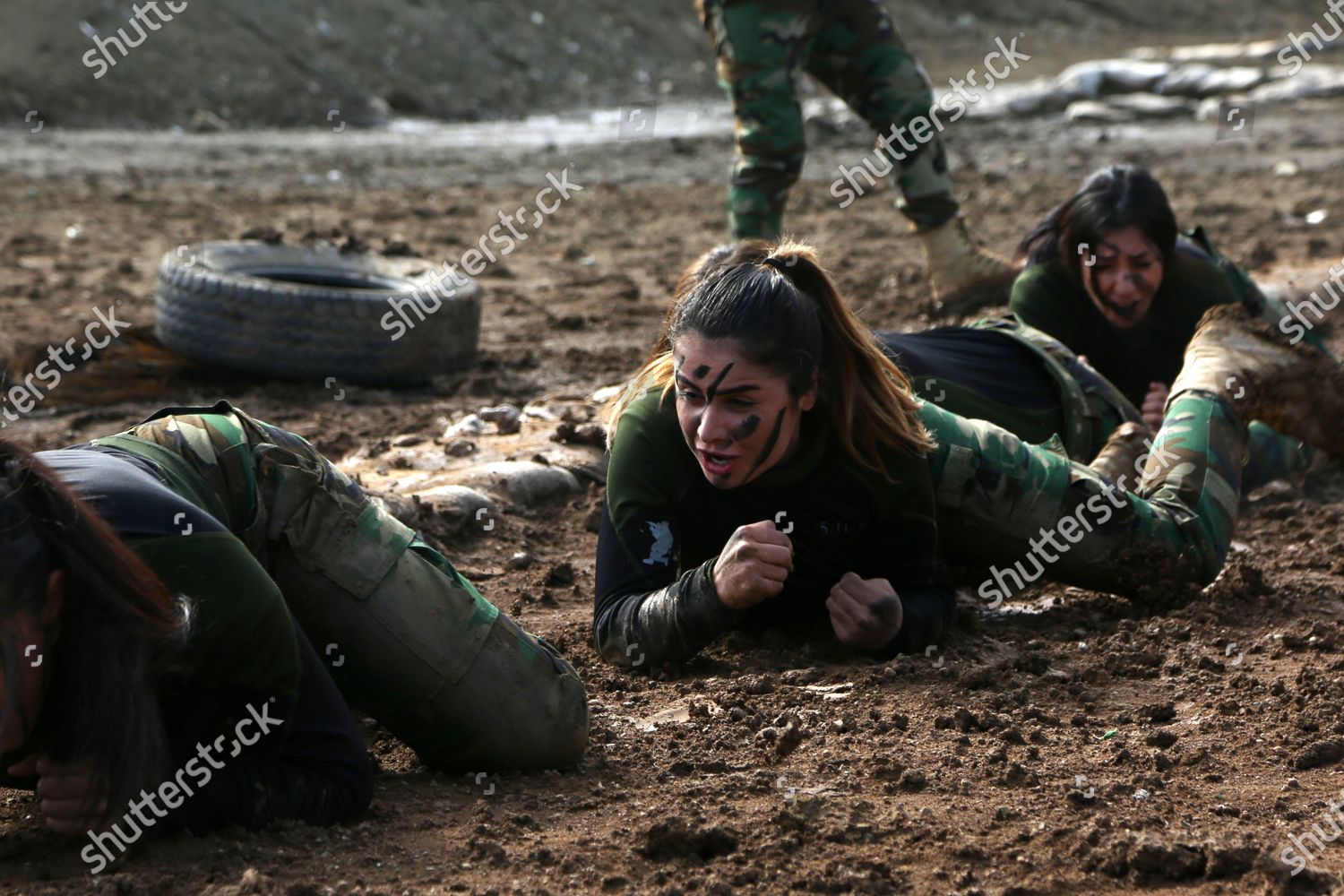 Kurdish Female Peshmerga Fighters Show Their Editorial Stock Photo ...