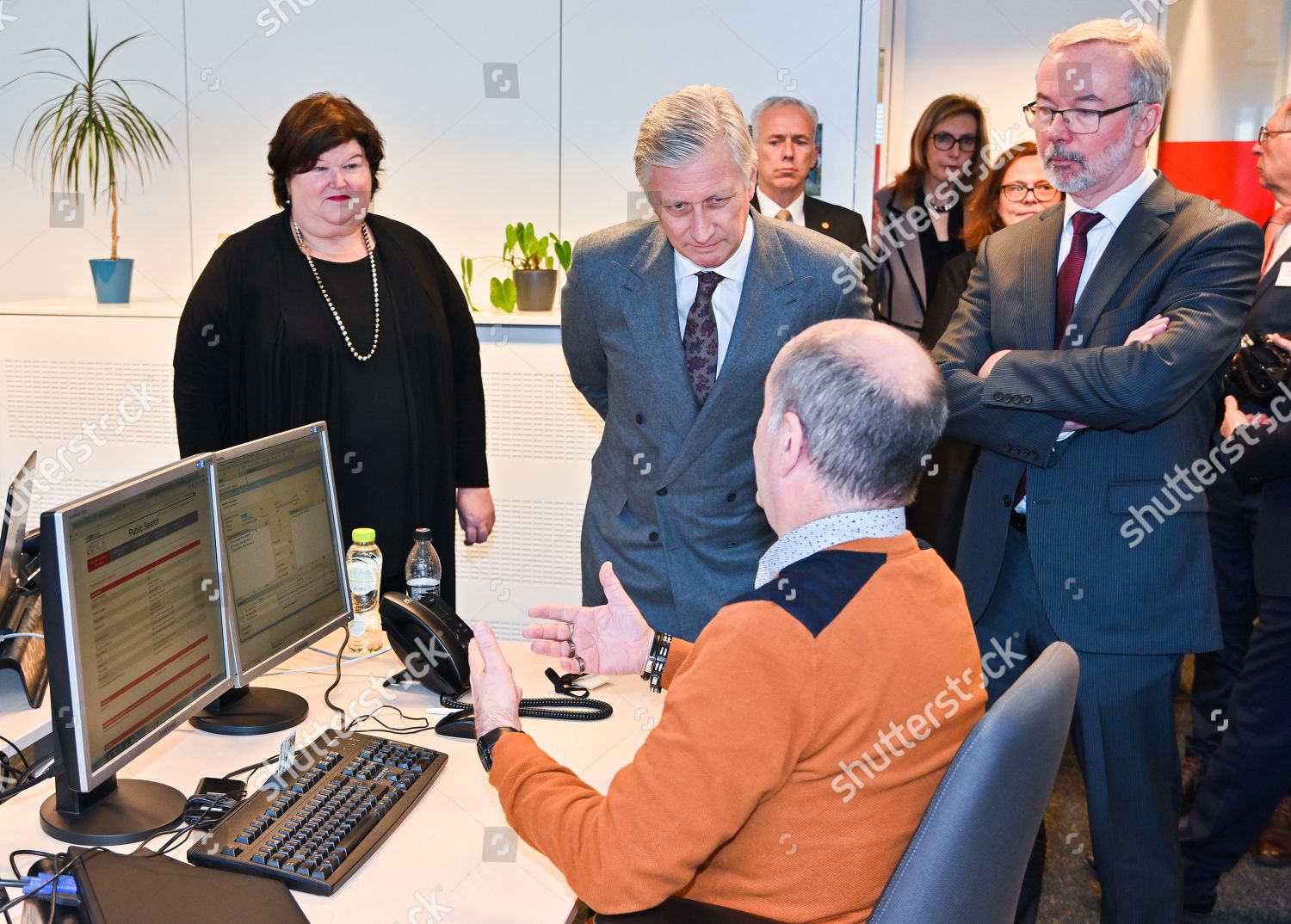 CASA REAL BELGA Belgian-royal-visit-to-a-national-social-security-office-on-its-75th-anniversary-brussels-belgium-shutterstock-editorial-10560552w