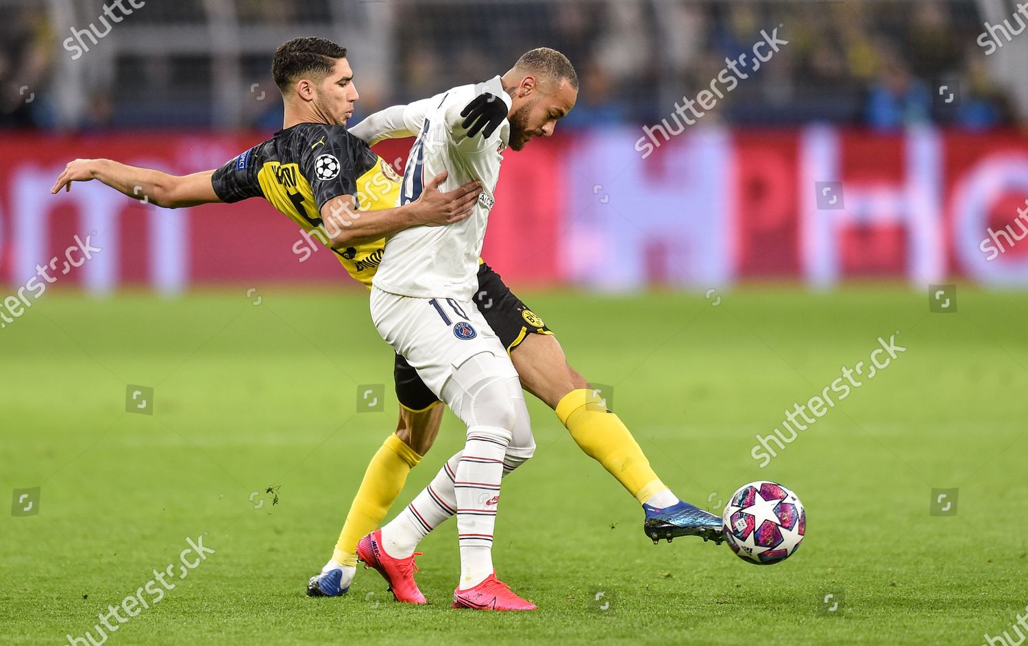 Achraf Hakimi Borussia Dortmund Neymar Jr Editorial Stock Photo - Stock ...