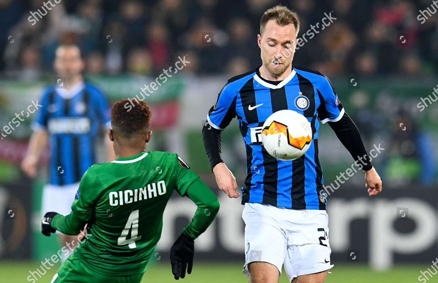 inters christian eriksen r action against cicinho editorial stock photo stock image shutterstock