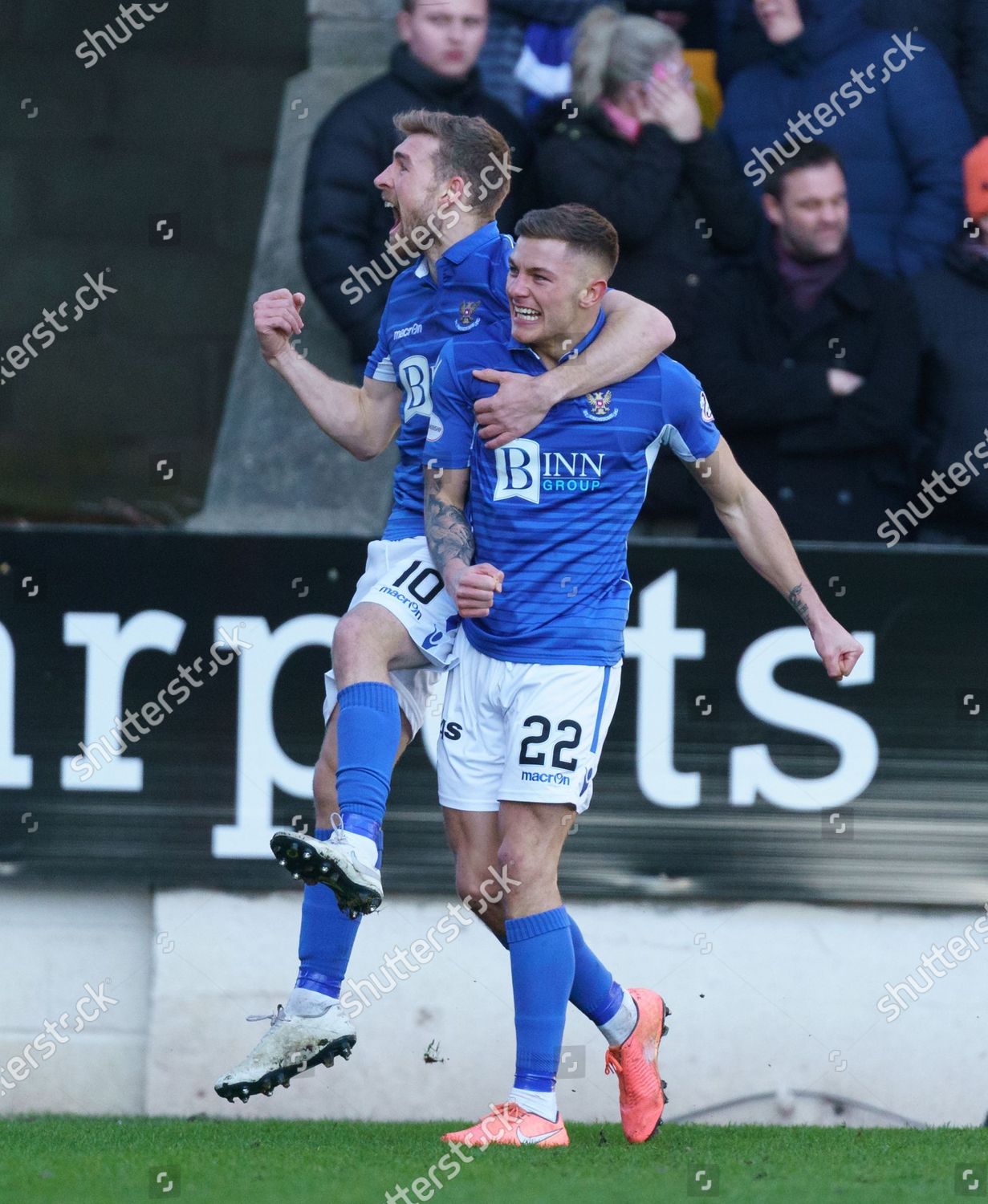 Callum Hendry St Johnstone Celebrates Scoring Editorial Stock Photo ...