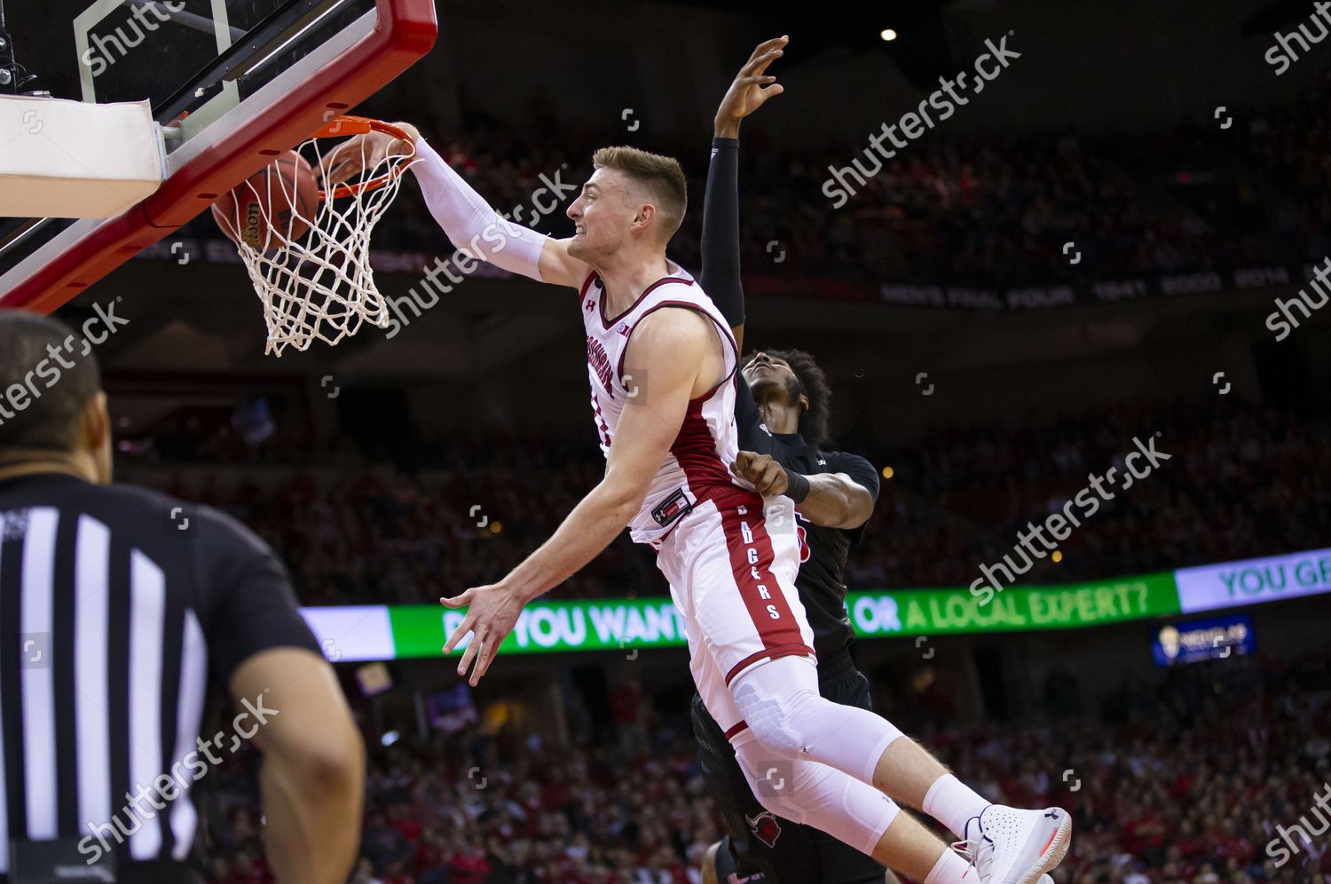 Wisconsin Badgers Forward Micah Potter 11 Editorial Stock Photo Stock
