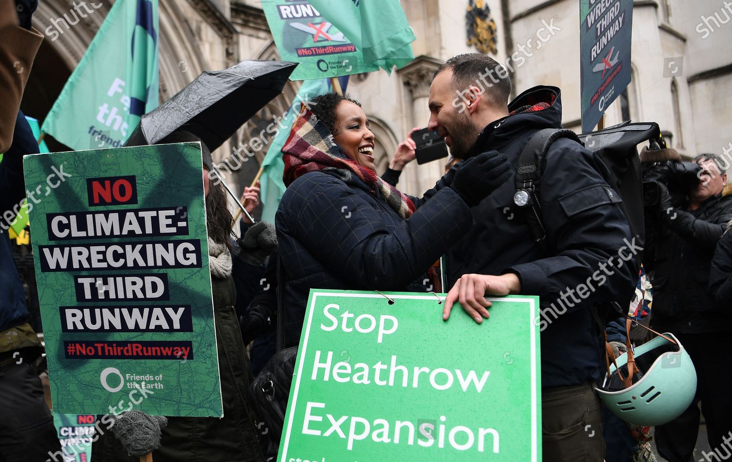 Environmental Campaigners Celebrate Outside High Court Editorial Stock ...