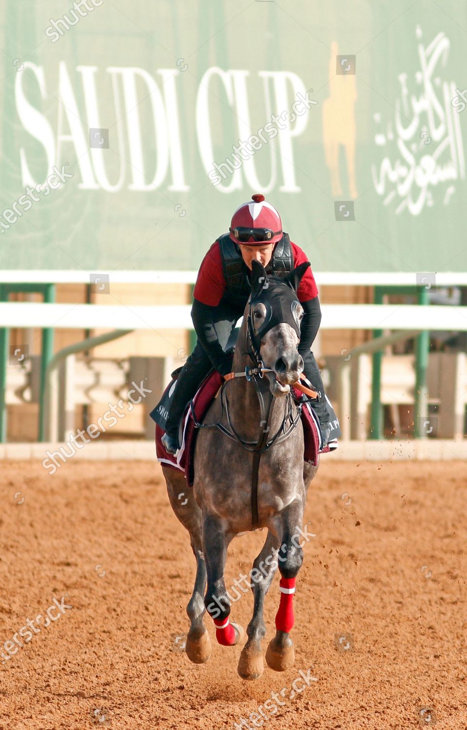 Lake Causeway Preparing Saudi Derby Riyadh Editorial Stock Photo