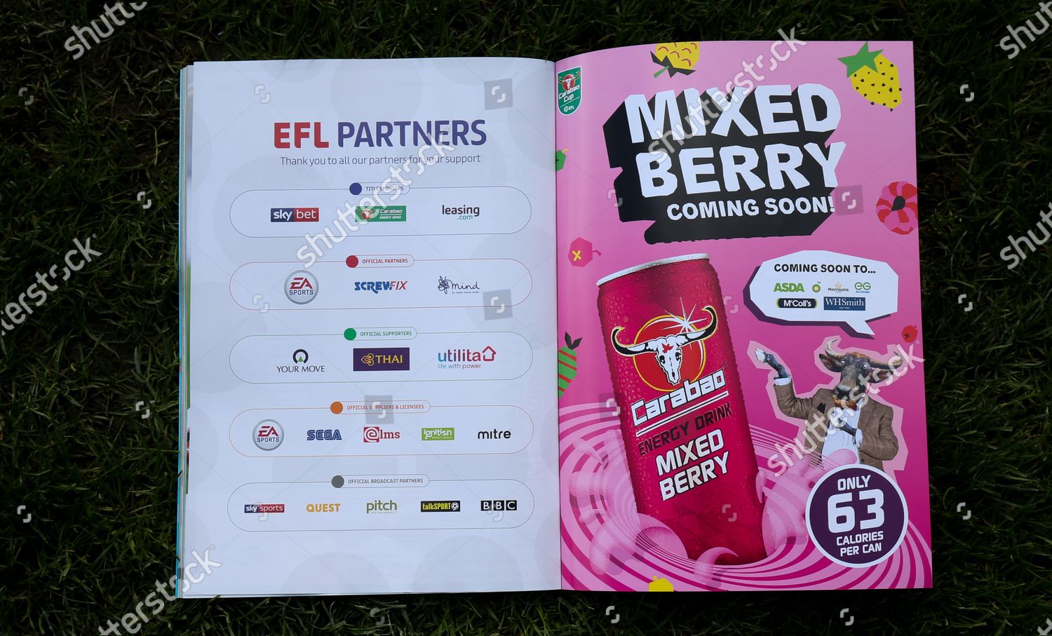 Carabao Cup Final Programme Pages Editorial Stock Photo Stock Image