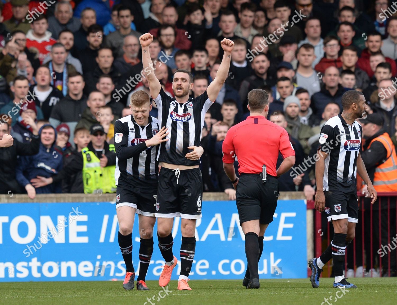 Luke Waterfall Grimsby Town Celebrates Scoring Editorial Stock Photo ...