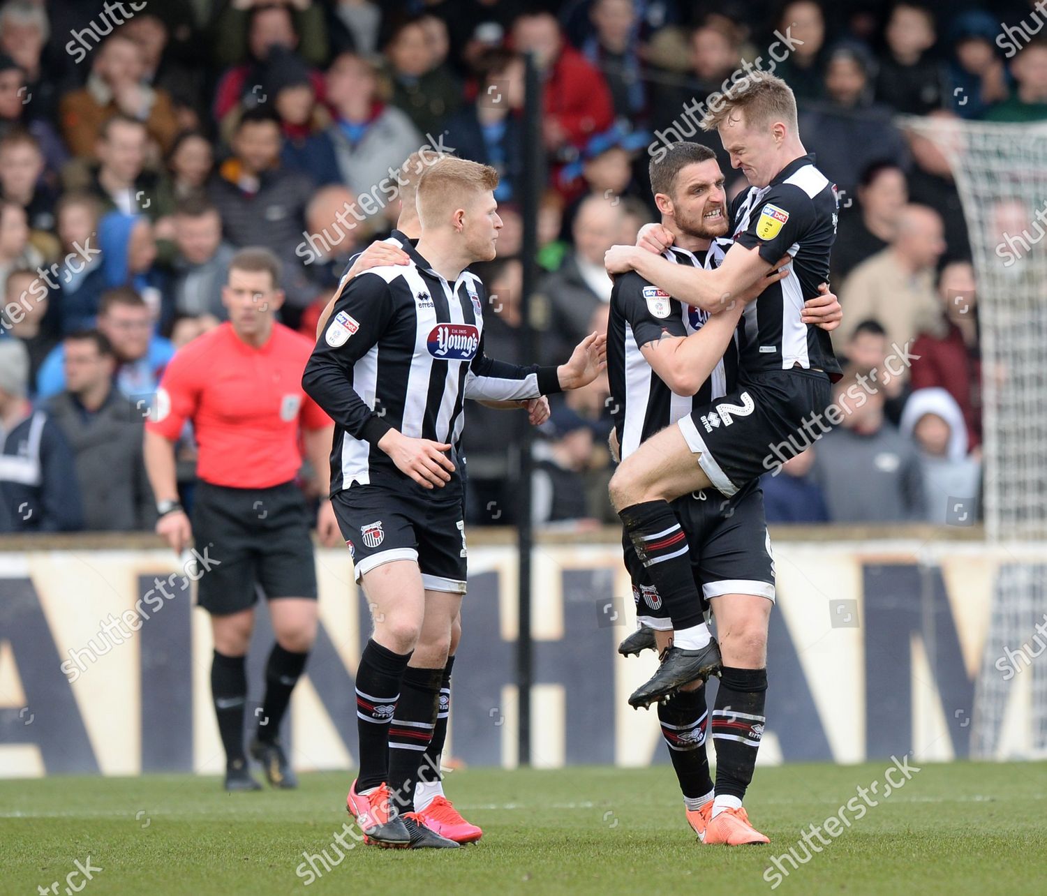 Luke Waterfall Grimsby Town Celebrates Scoring Editorial Stock Photo ...