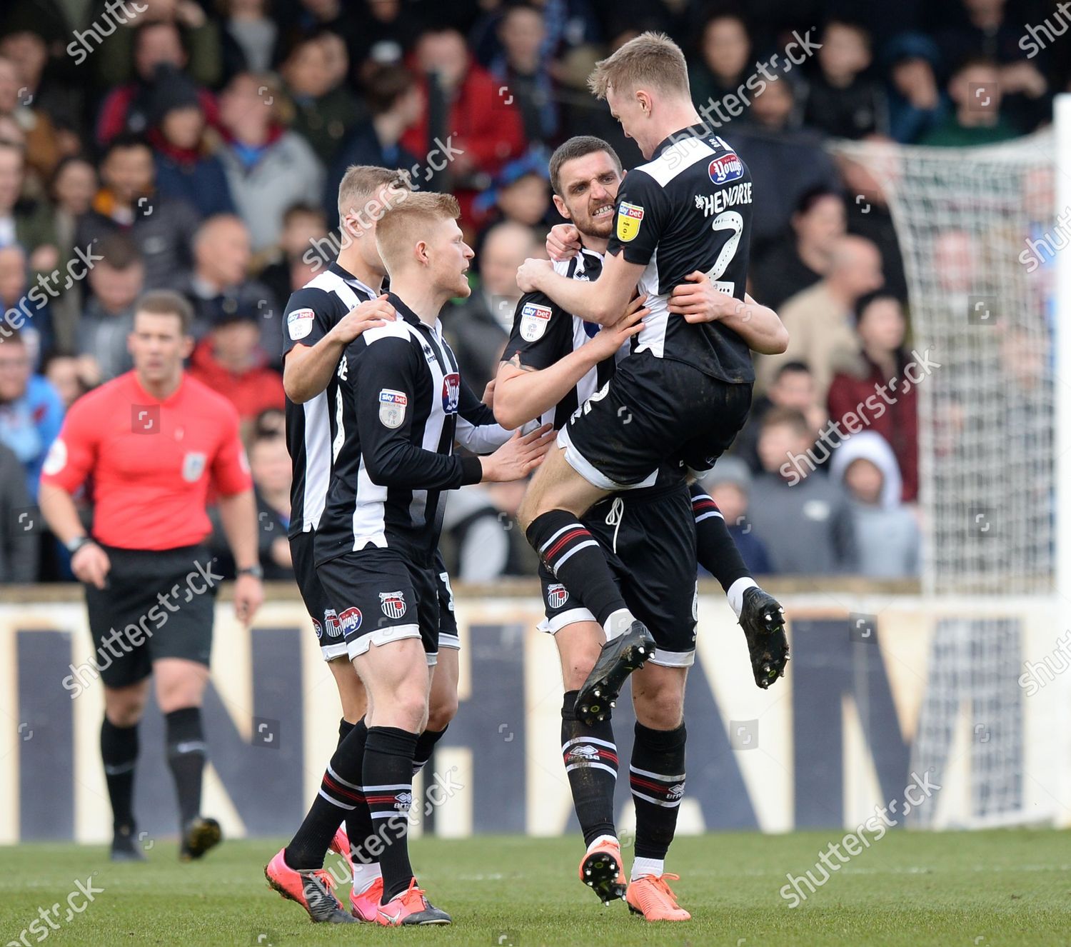 Luke Waterfall Grimsby Town Celebrates Scoring Editorial Stock Photo ...