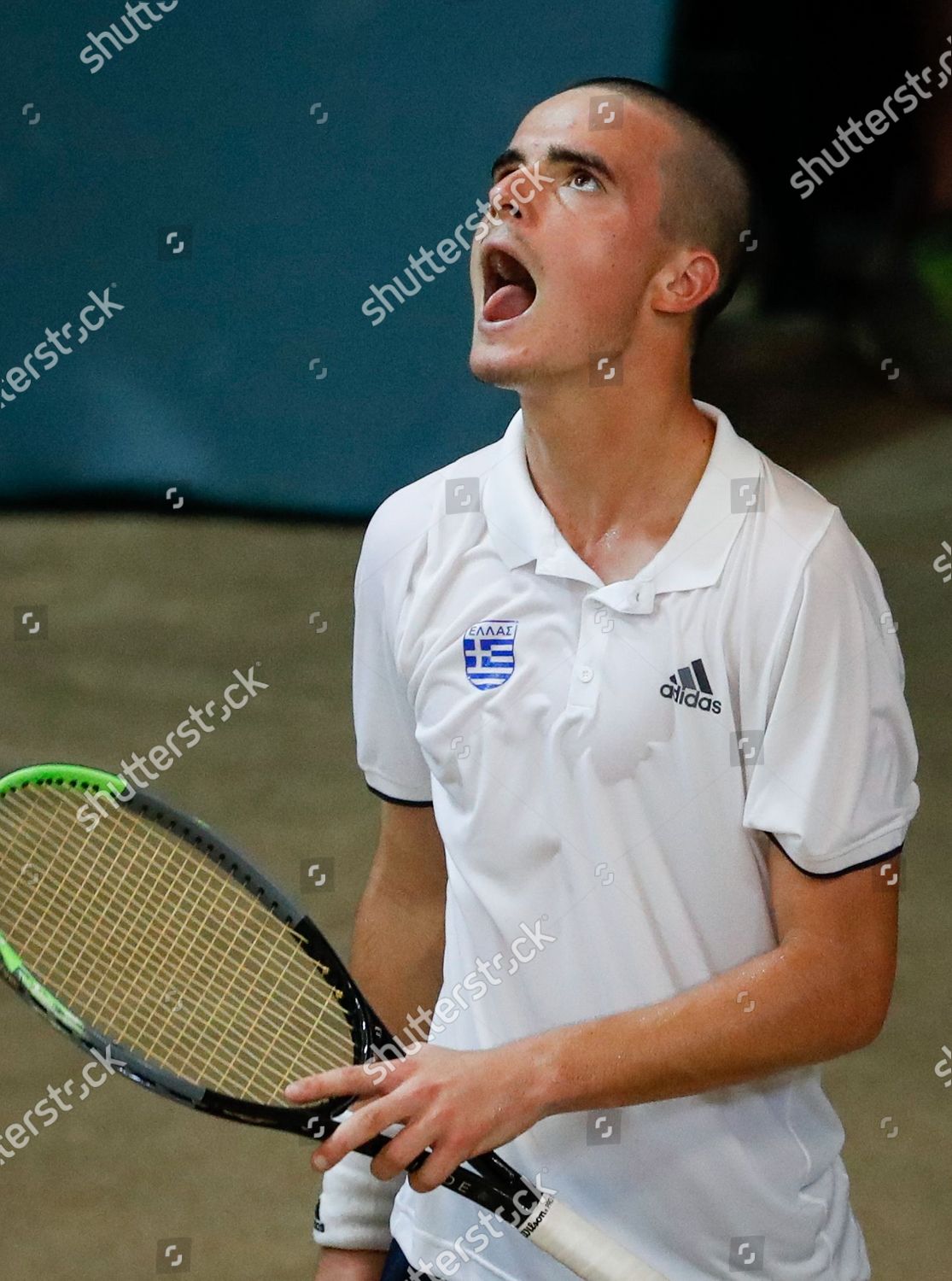 Petros Tsitsipas Greece Reacts He Plays Against Editorial Stock Photo Stock Image Shutterstock