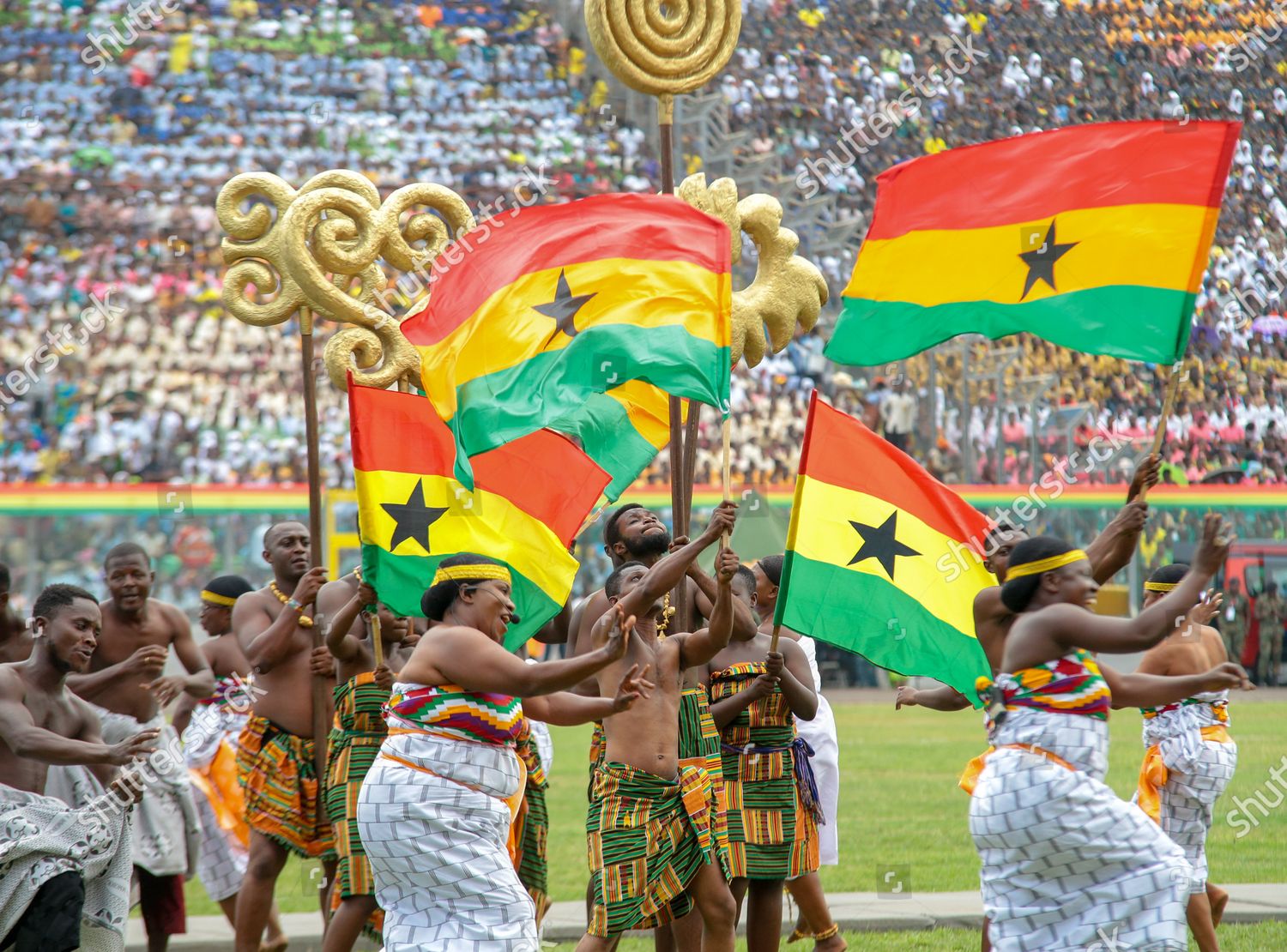 Performance During Ghana Independence Day Celebrations Editorial Stock