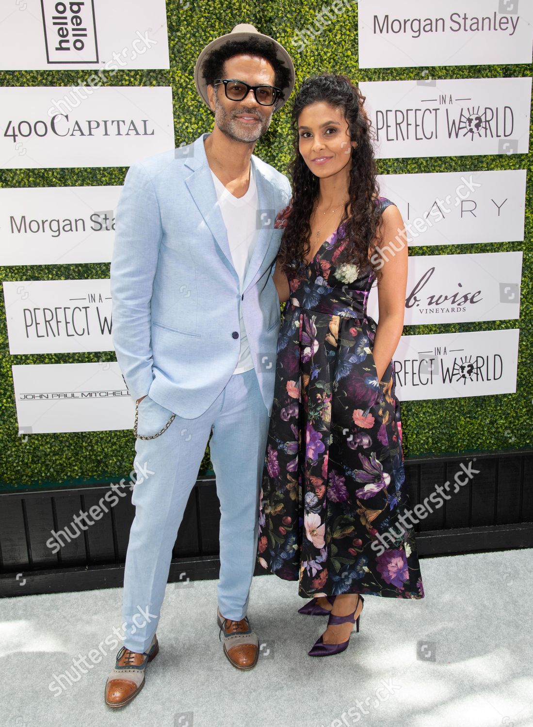 Eric Benet Manuela Testolini Attends World Editorial Stock Photo