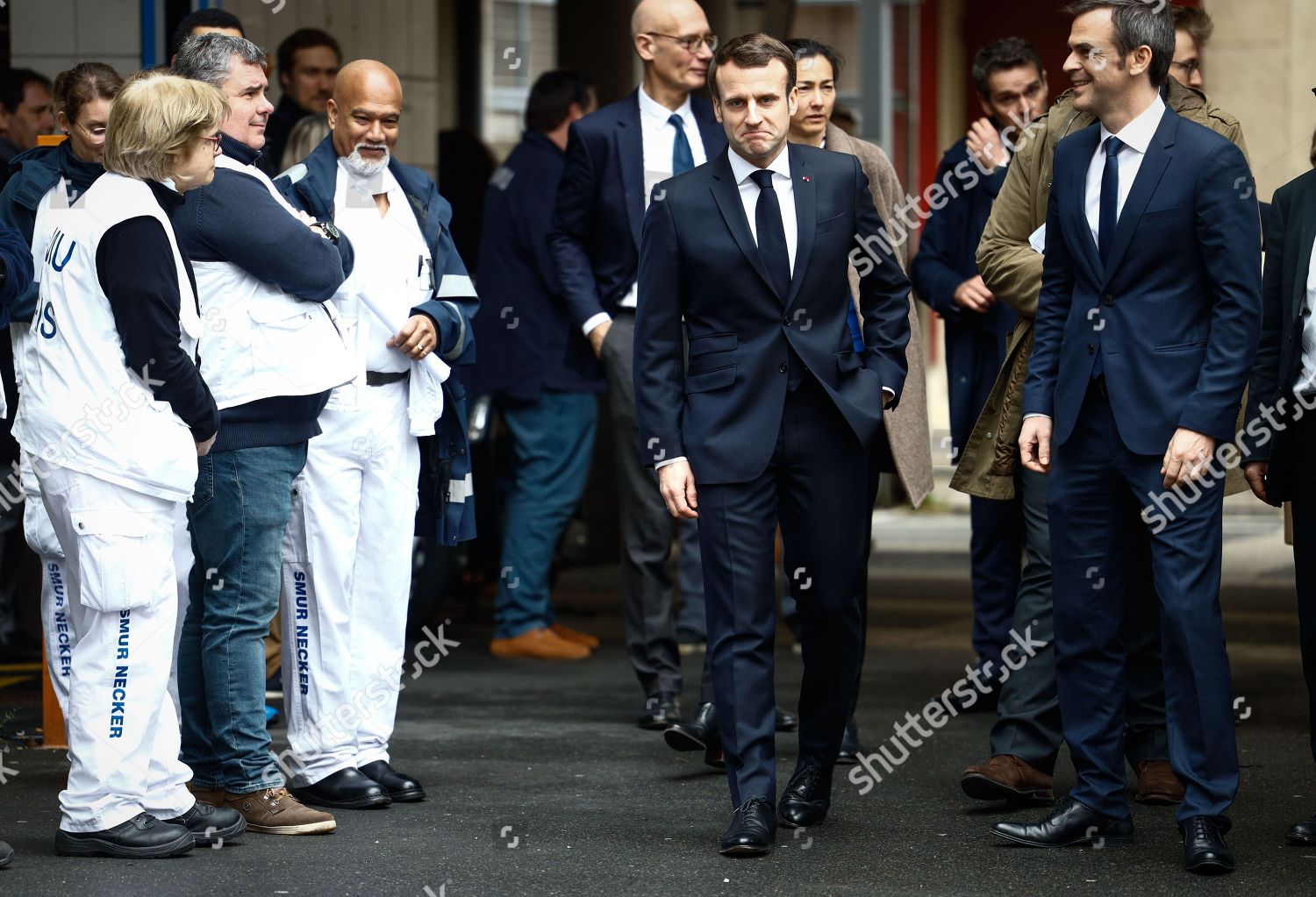 French President Emmanuel Macron Olivier Veran Member Editorial Stock Photo Stock Image Shutterstock