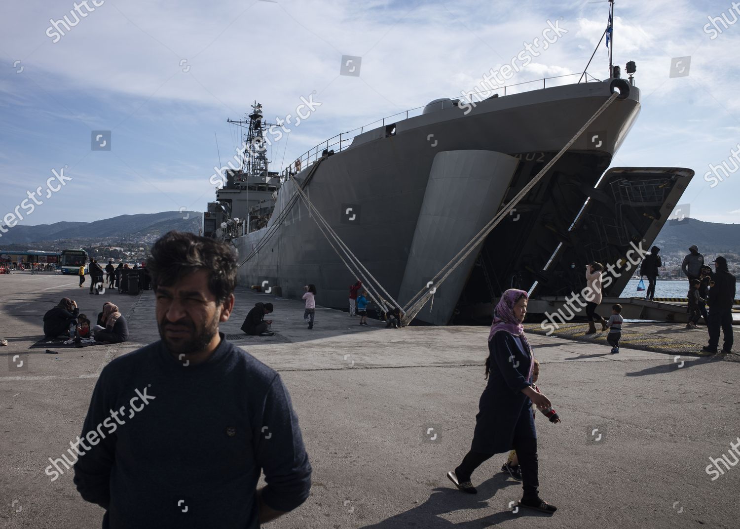 Migrants Front Military Navy War Vessel Editorial Stock Photo - Stock ...