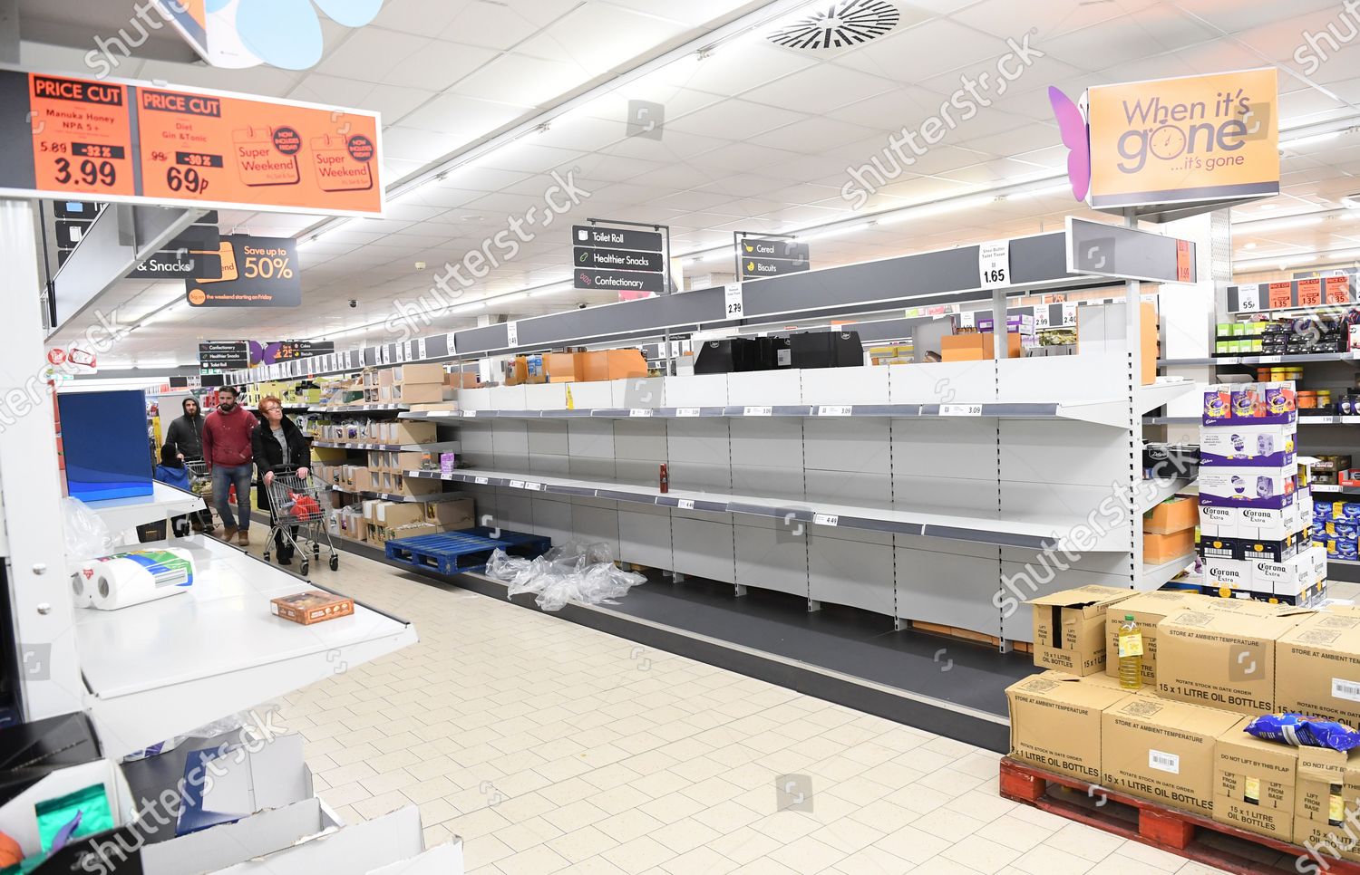 Empty Shelves Supermarket South London Britain Editorial Stock Photo