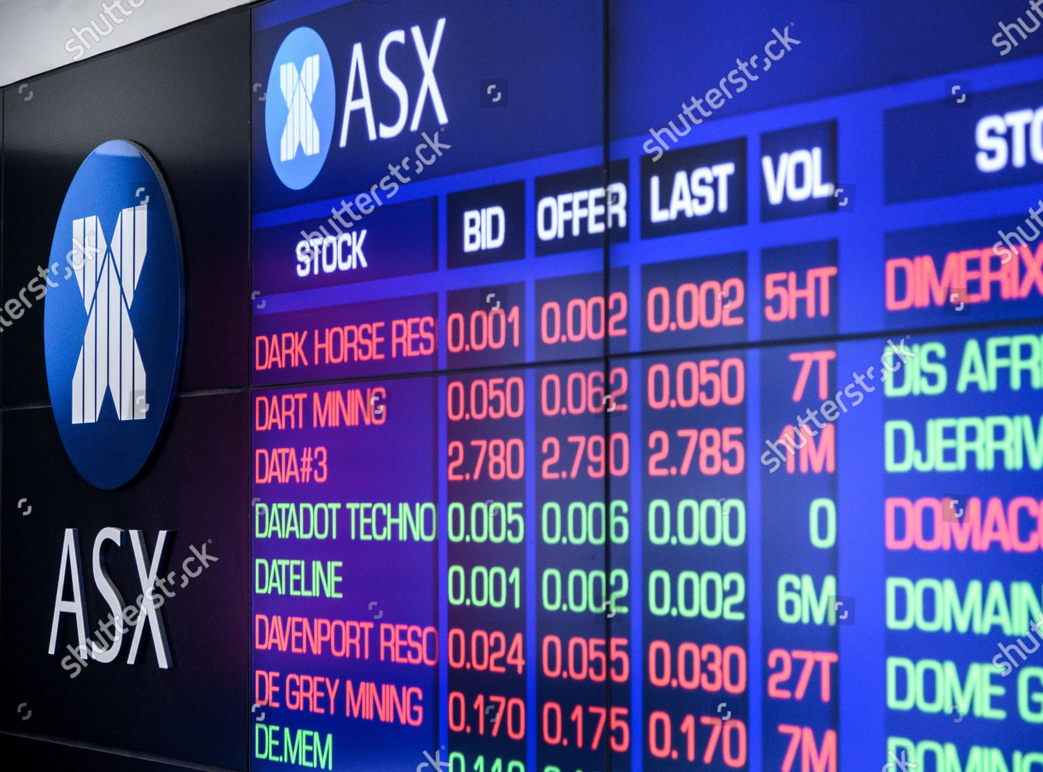 view digital market boards Australian Exchange Editorial Stock Image | Shutterstock