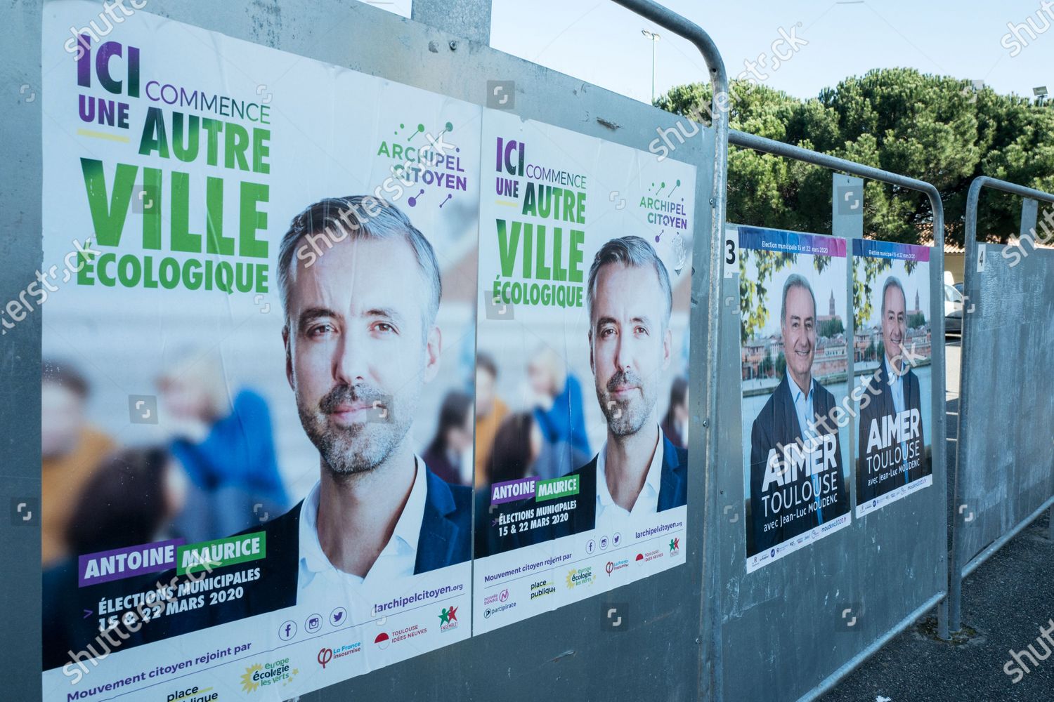 Municipal Posters Candidates Antoine Maurice Archipel Editorial Stock ...