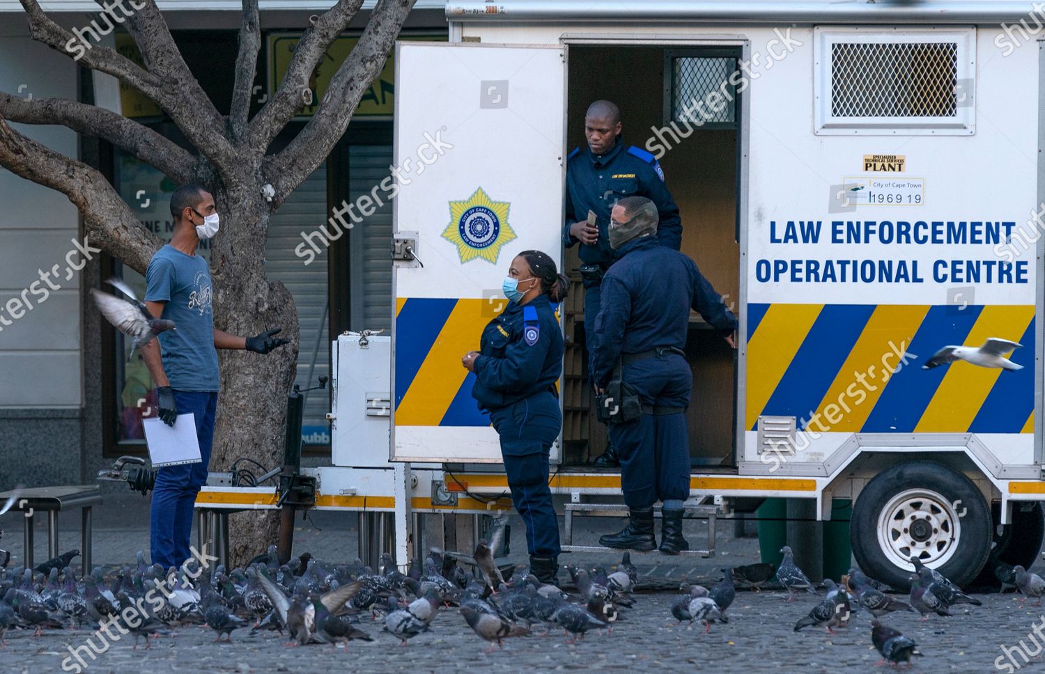 south-african-law-enforcement-officers-check-editorial-stock-photo